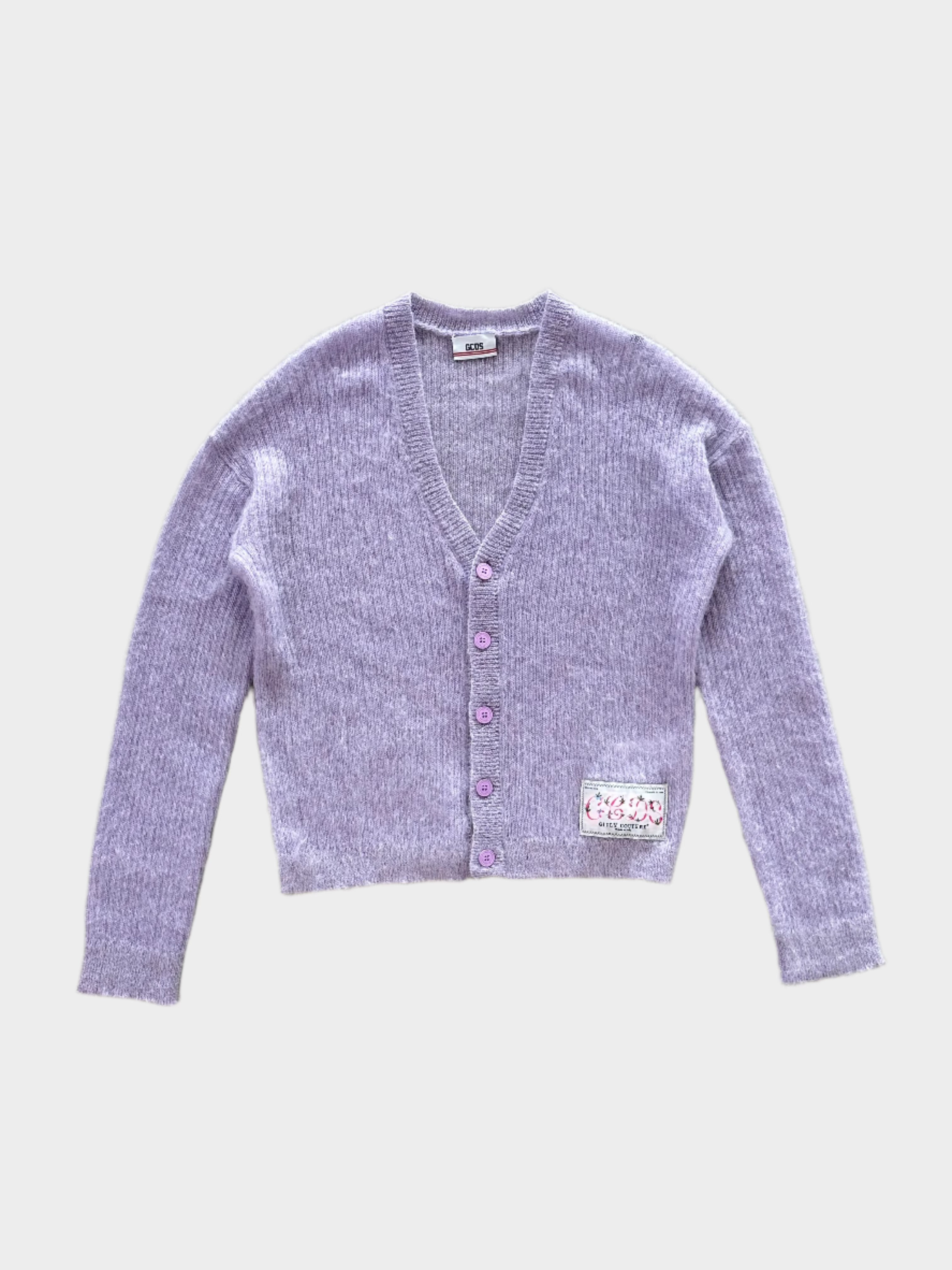 Purple Mohair Cardigan