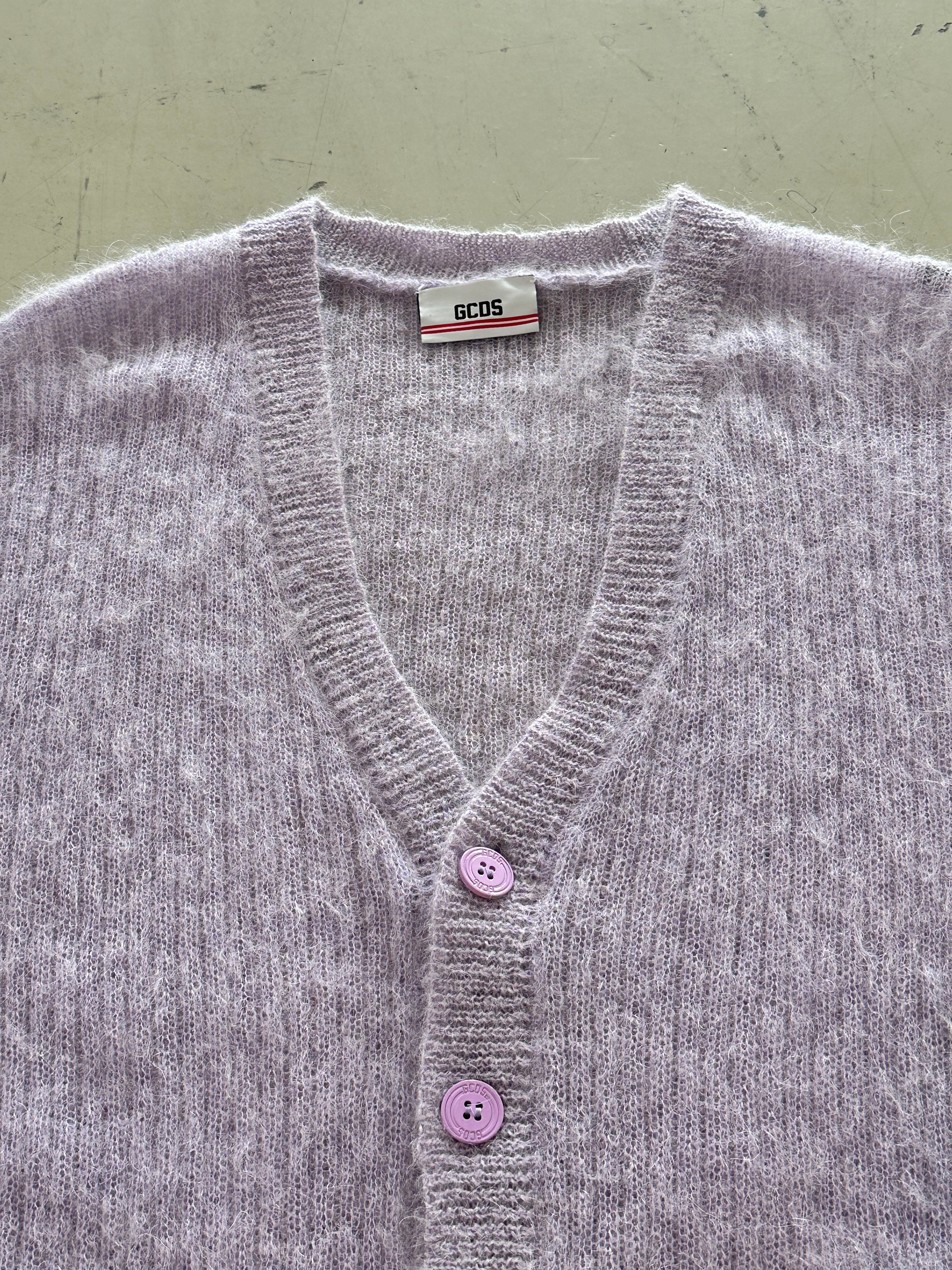 Purple Mohair Cardigan