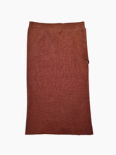 Tobacco Knit Skirt With Side Slit -  | dBlank