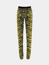 Yellow and Black Animal Print Leggings -  | dBlank