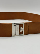 Brown Leather Belt With Silver Square G Buckle -  | dBlank