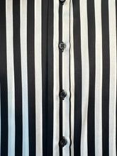 Sleeveless Shirt With Vertical Stripes And Padded Shoulders -  | dBlank