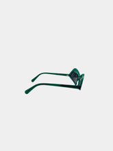 Green Acetate Rectangular Sunglasses -  | dBlank