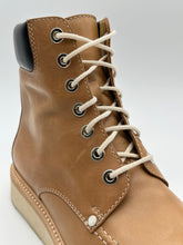 Leather Lace Up Boots - Brown | dBlank