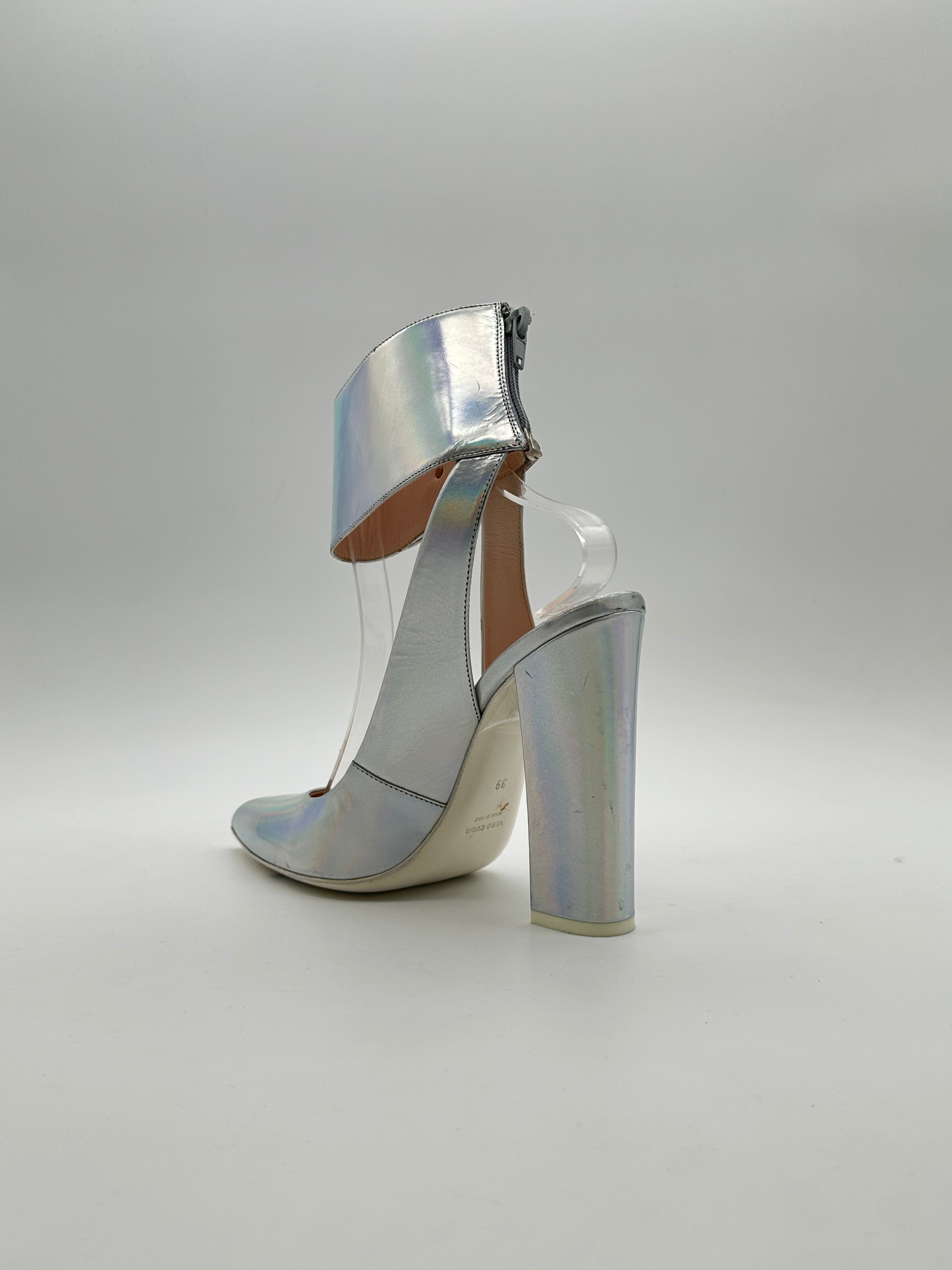 Holographic Heels With Anklet