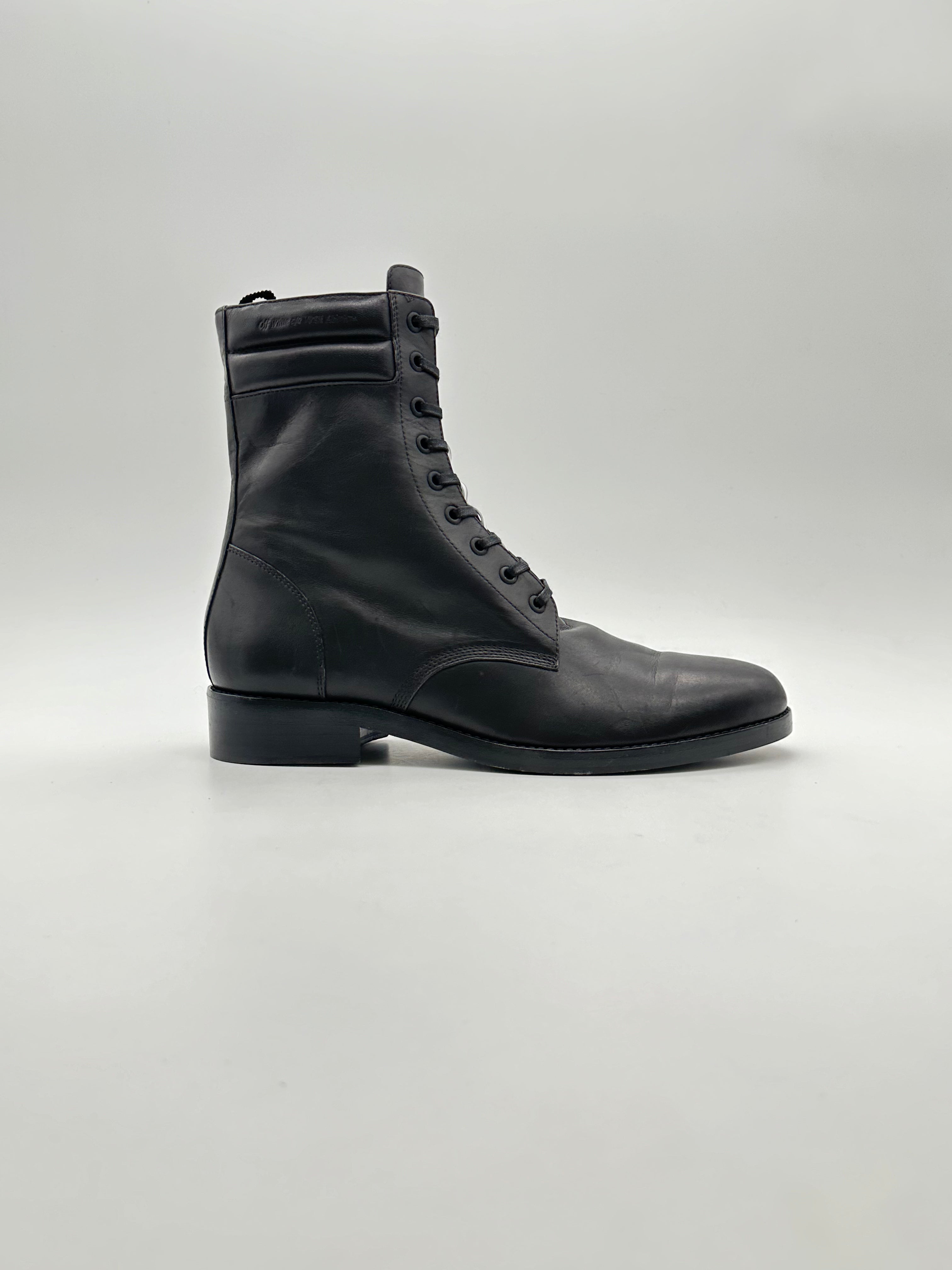 Leather Boots With Front Stripes