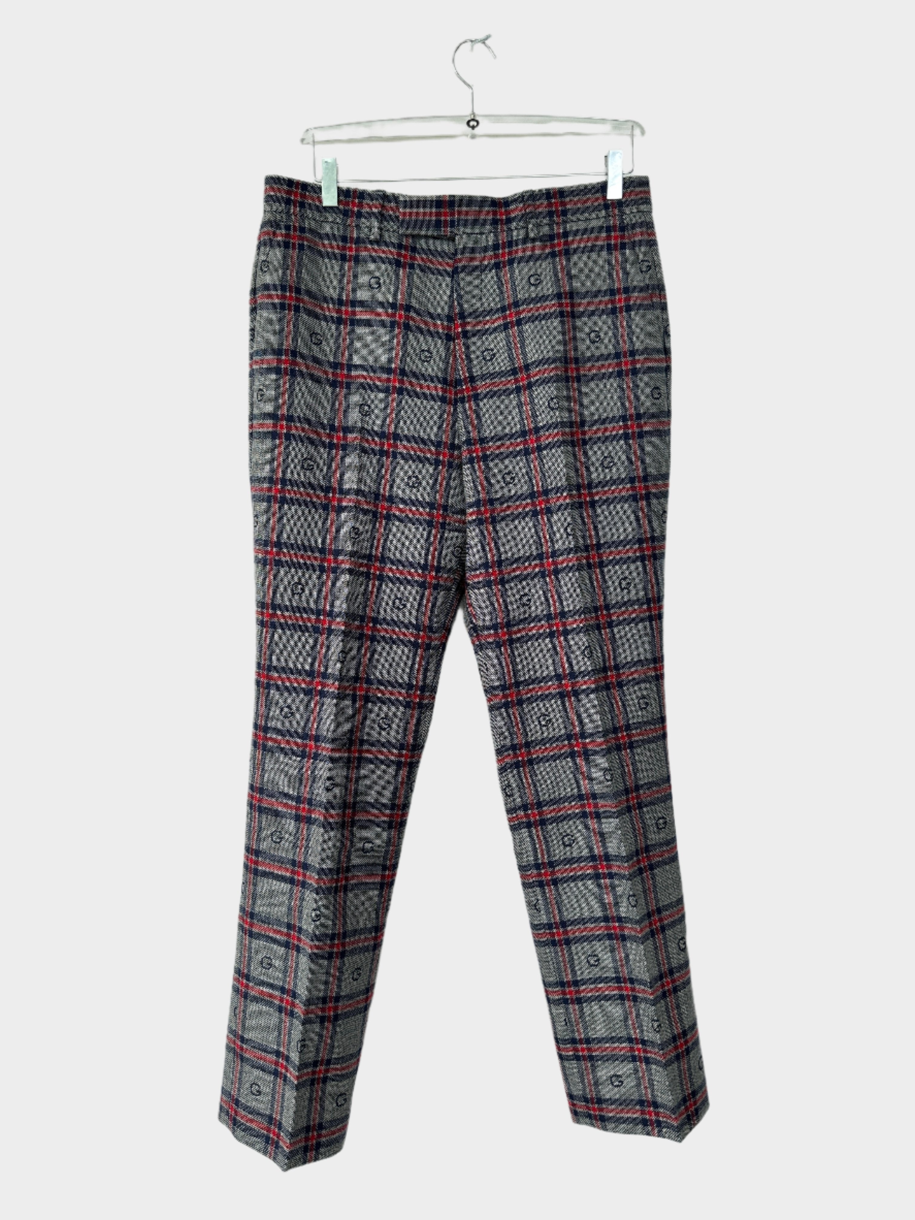 Monogram Checked Trousers