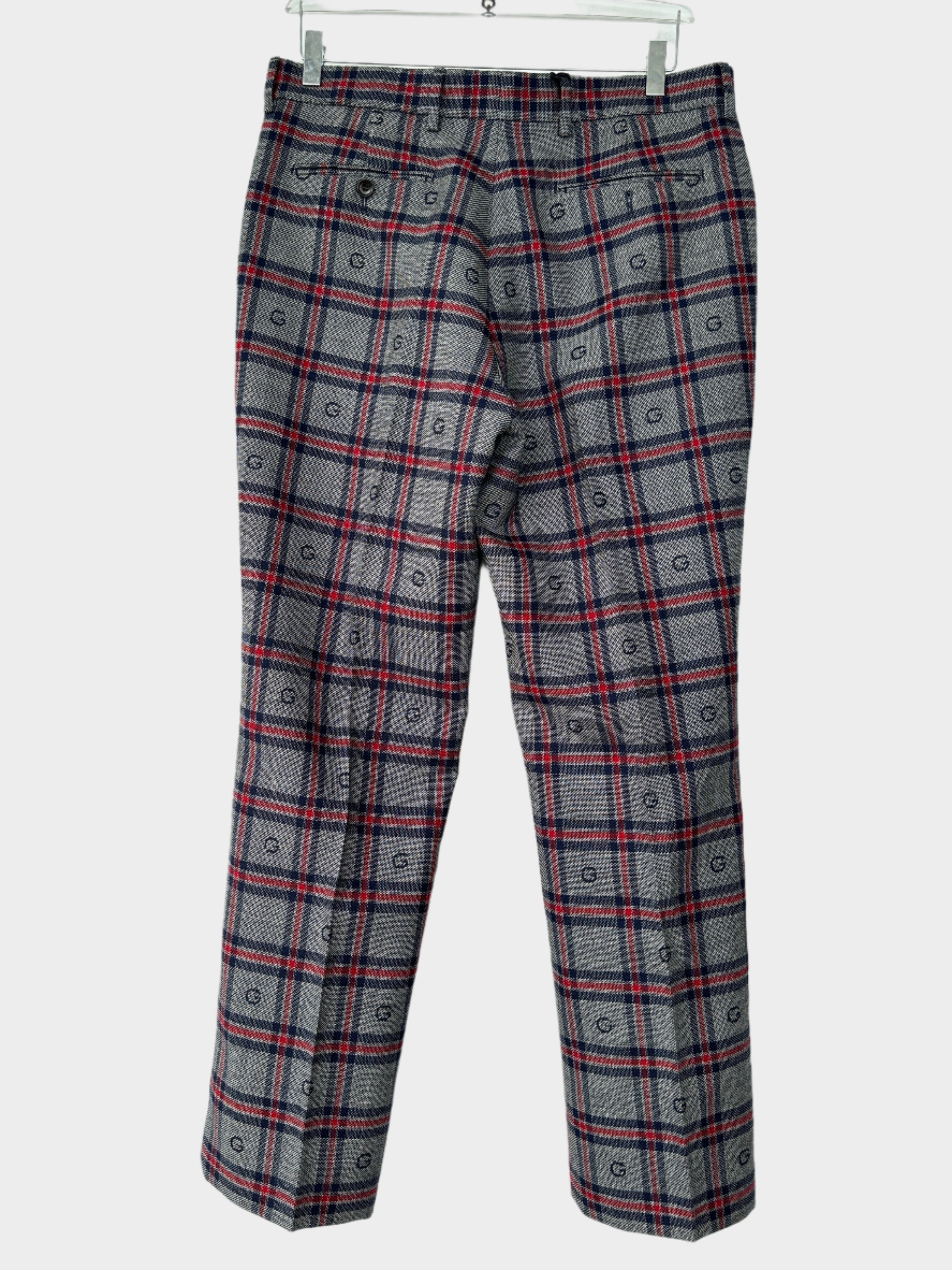 Monogram Checked Trousers