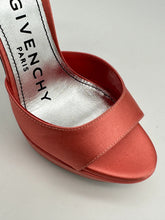 Coral Satin Platform Sandals -  | dBlank