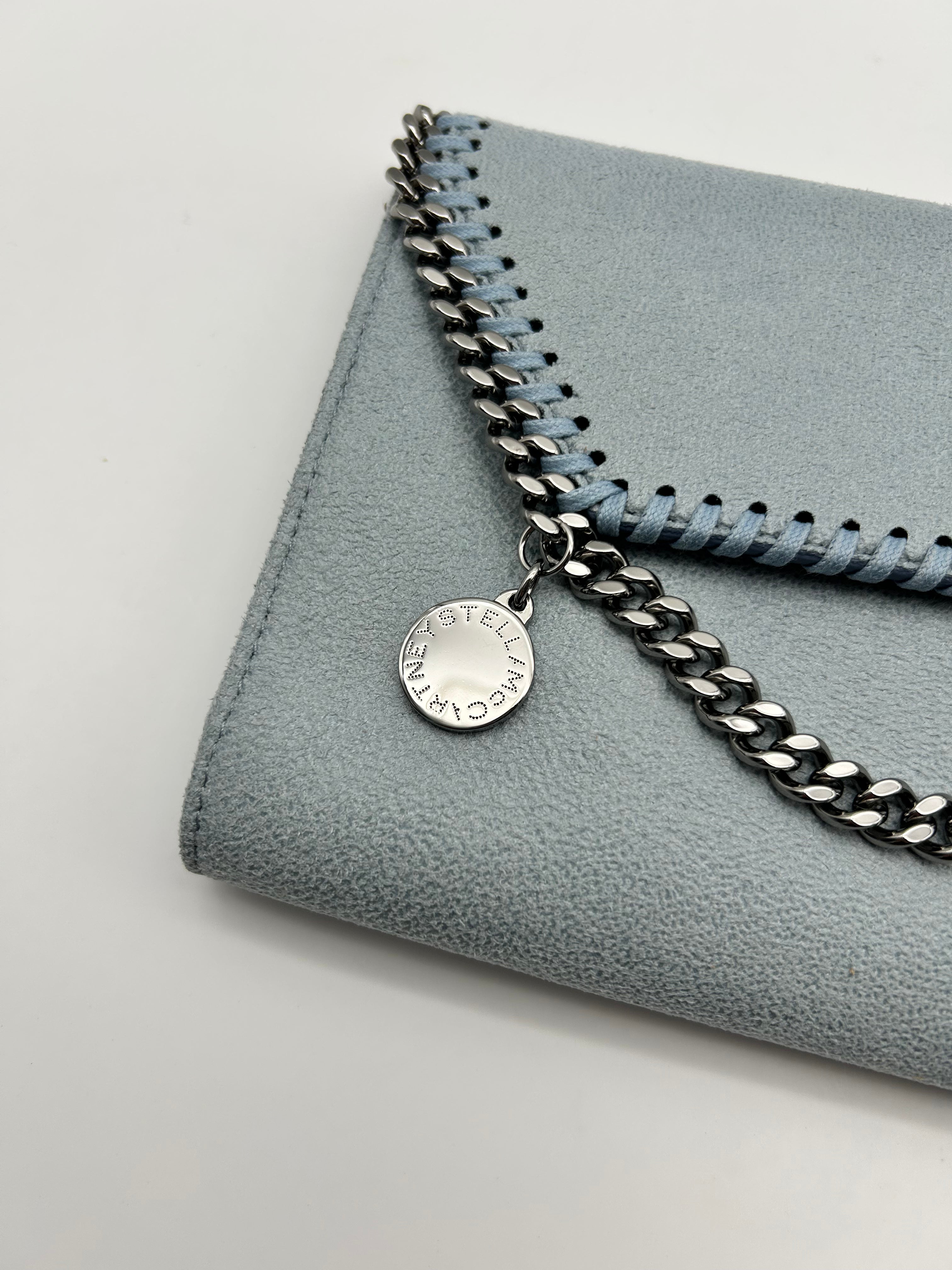 Borsa Falabella A Portafoglio Azzurra Con Catena