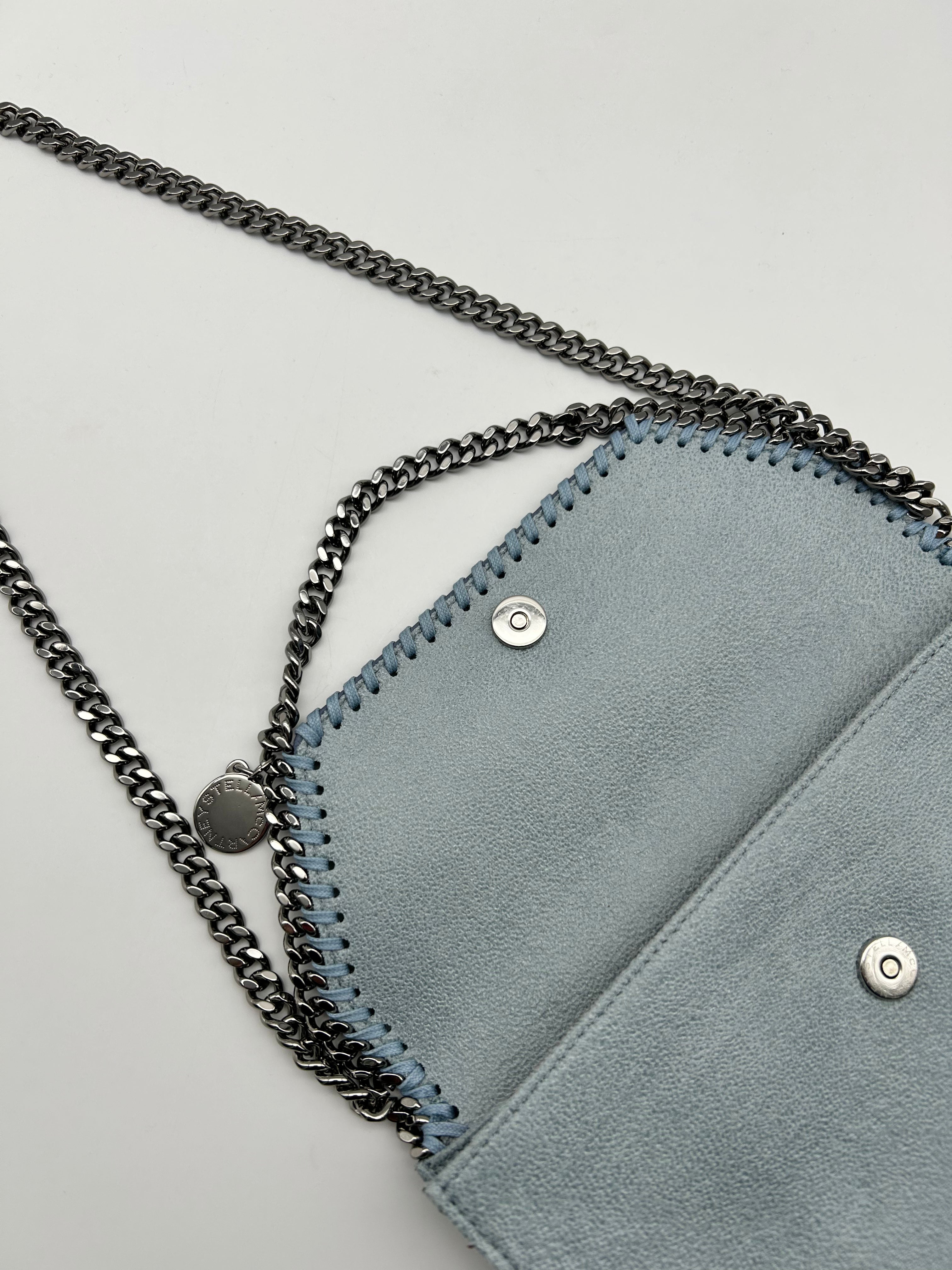Borsa Falabella A Portafoglio Azzurra Con Catena