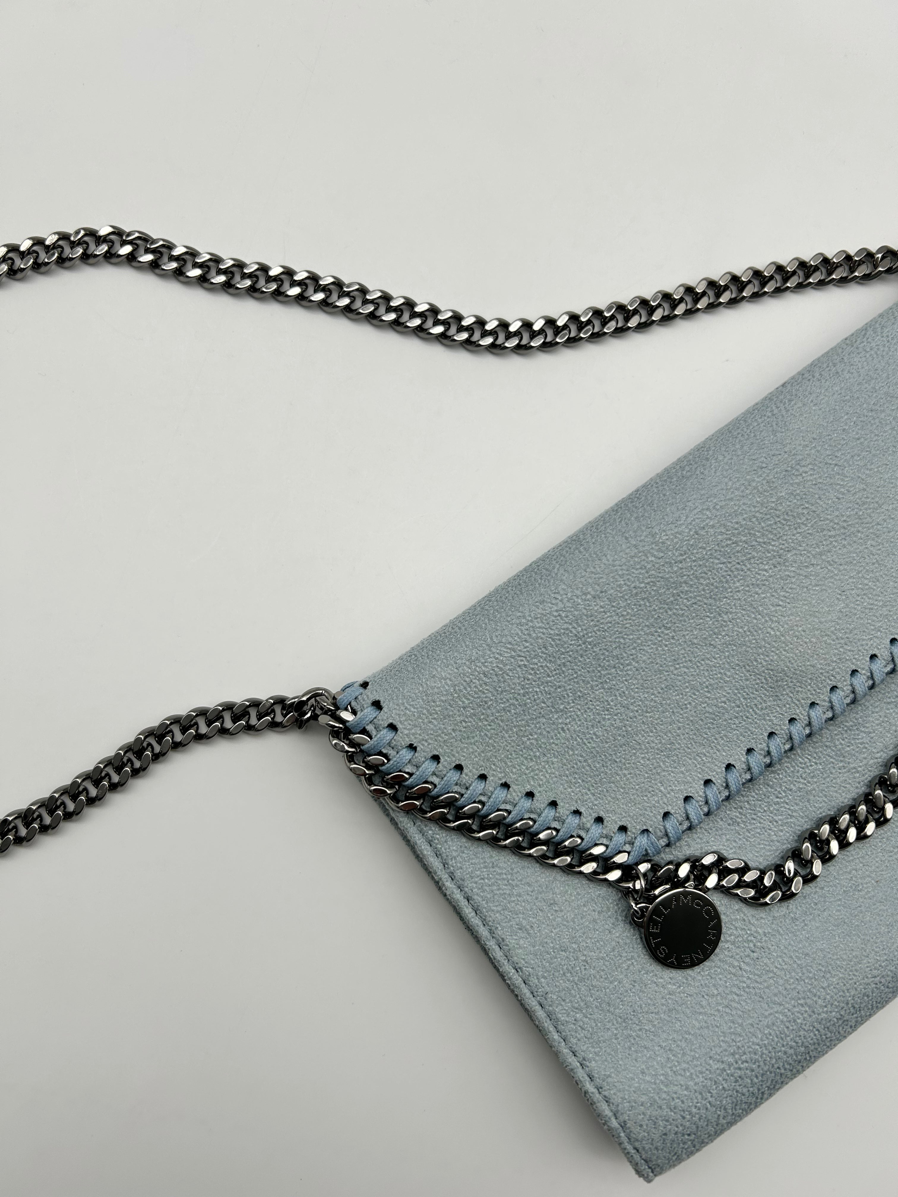 Borsa Falabella A Portafoglio Azzurra Con Catena