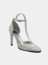 White Lace Pumps With Ankle Strap -  | dBlank