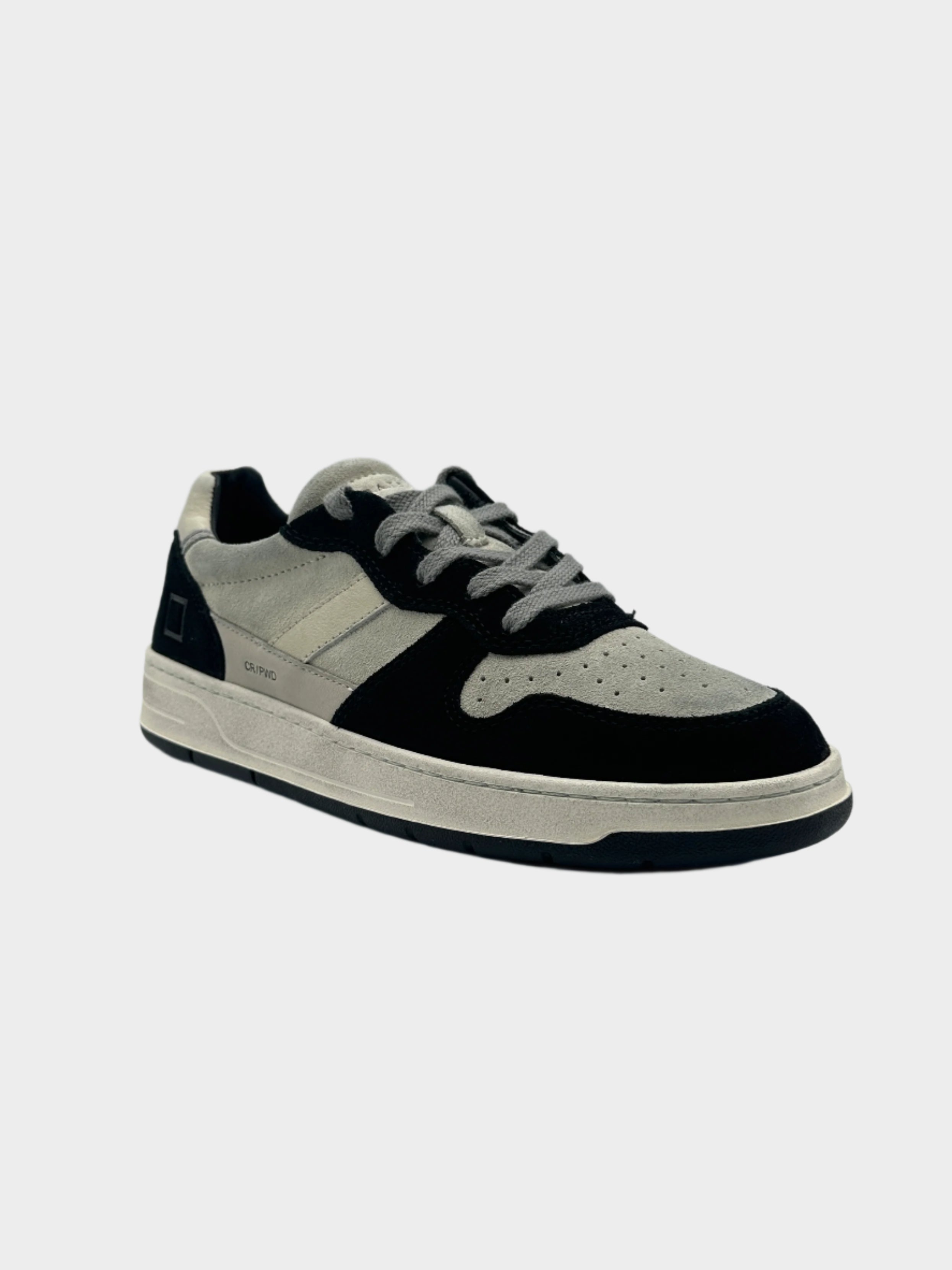 Sneakers Court 2.0 Powder Beige Black In Pelle Scamosciata