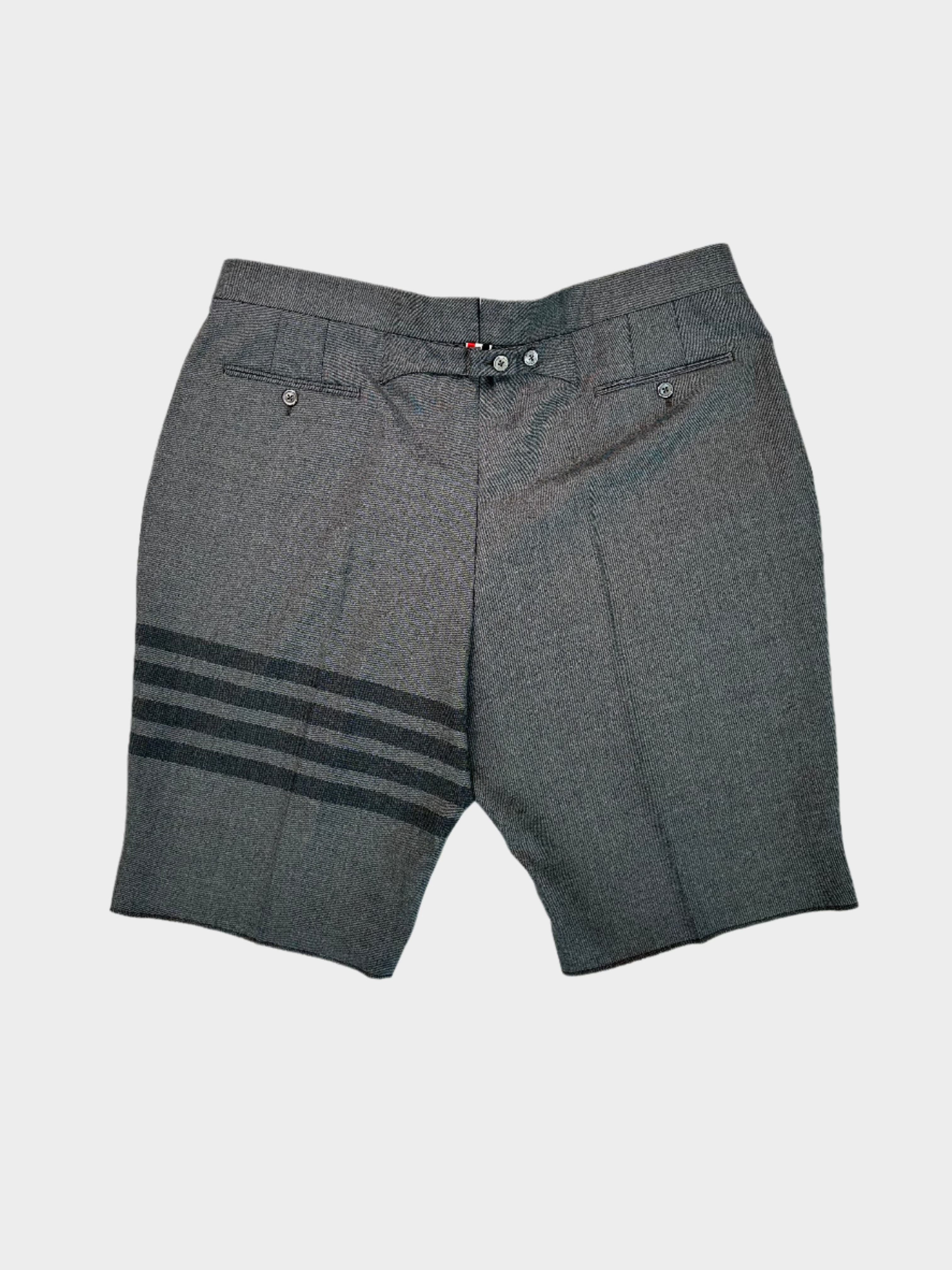 Shorts Grigi Uomo Thom Browne con Righe Tono su Tono