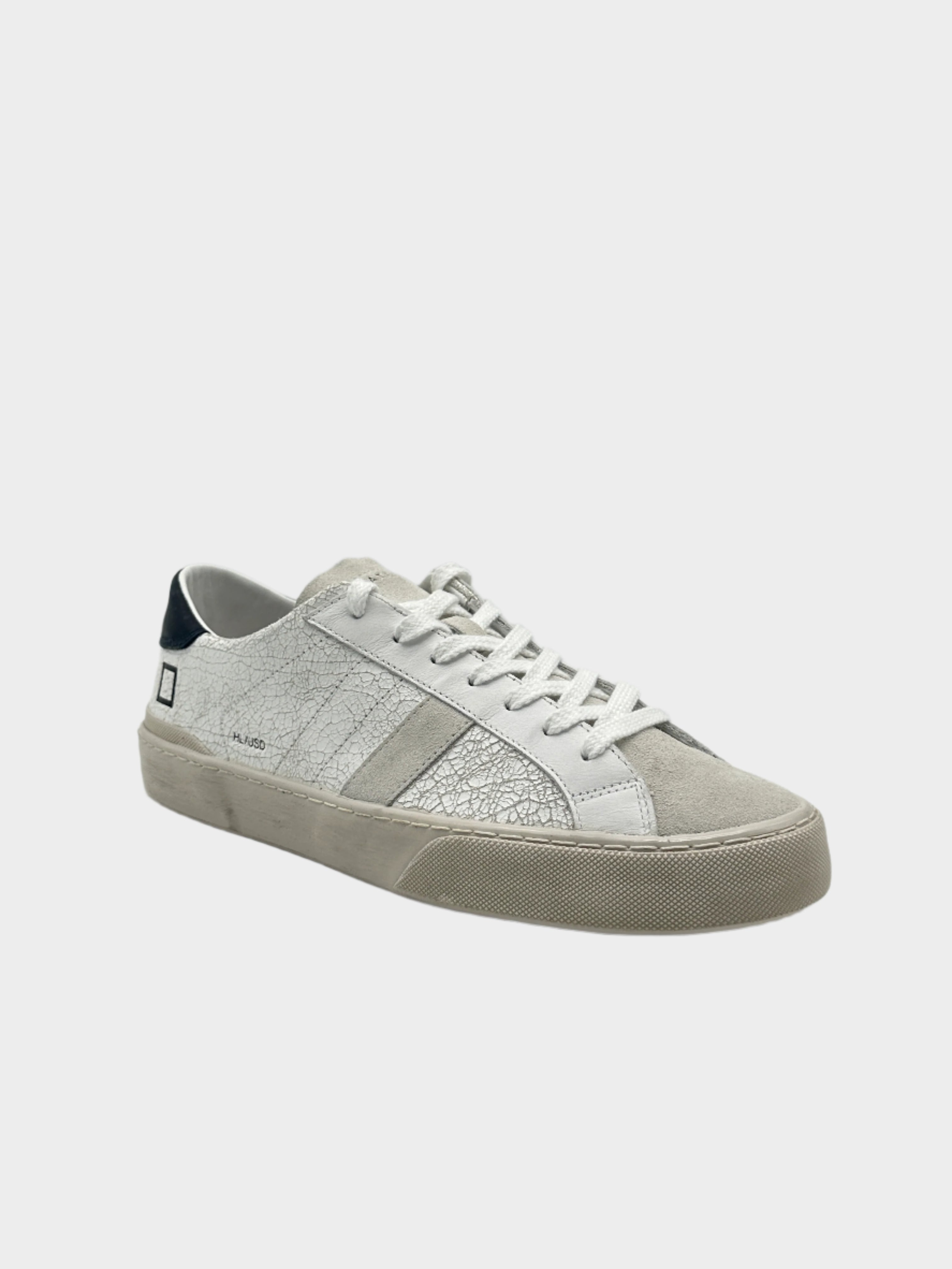 Sneakers Hill Low Used White Blue In Pelle Vintage