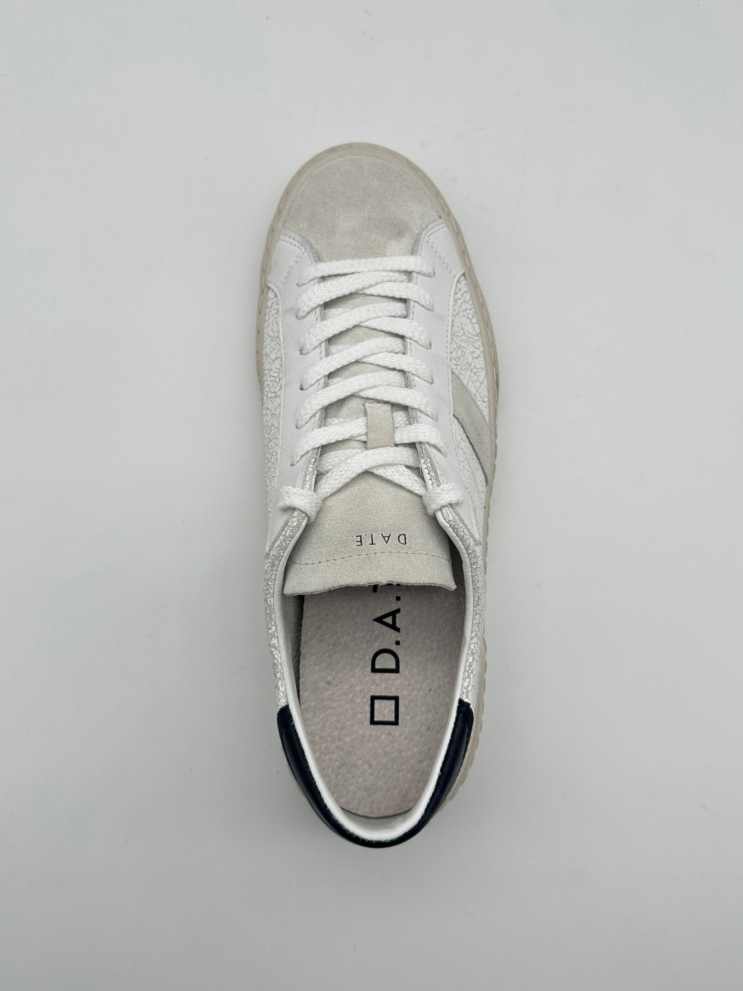 Sneakers Hill Low Used White Blue In Pelle Vintage