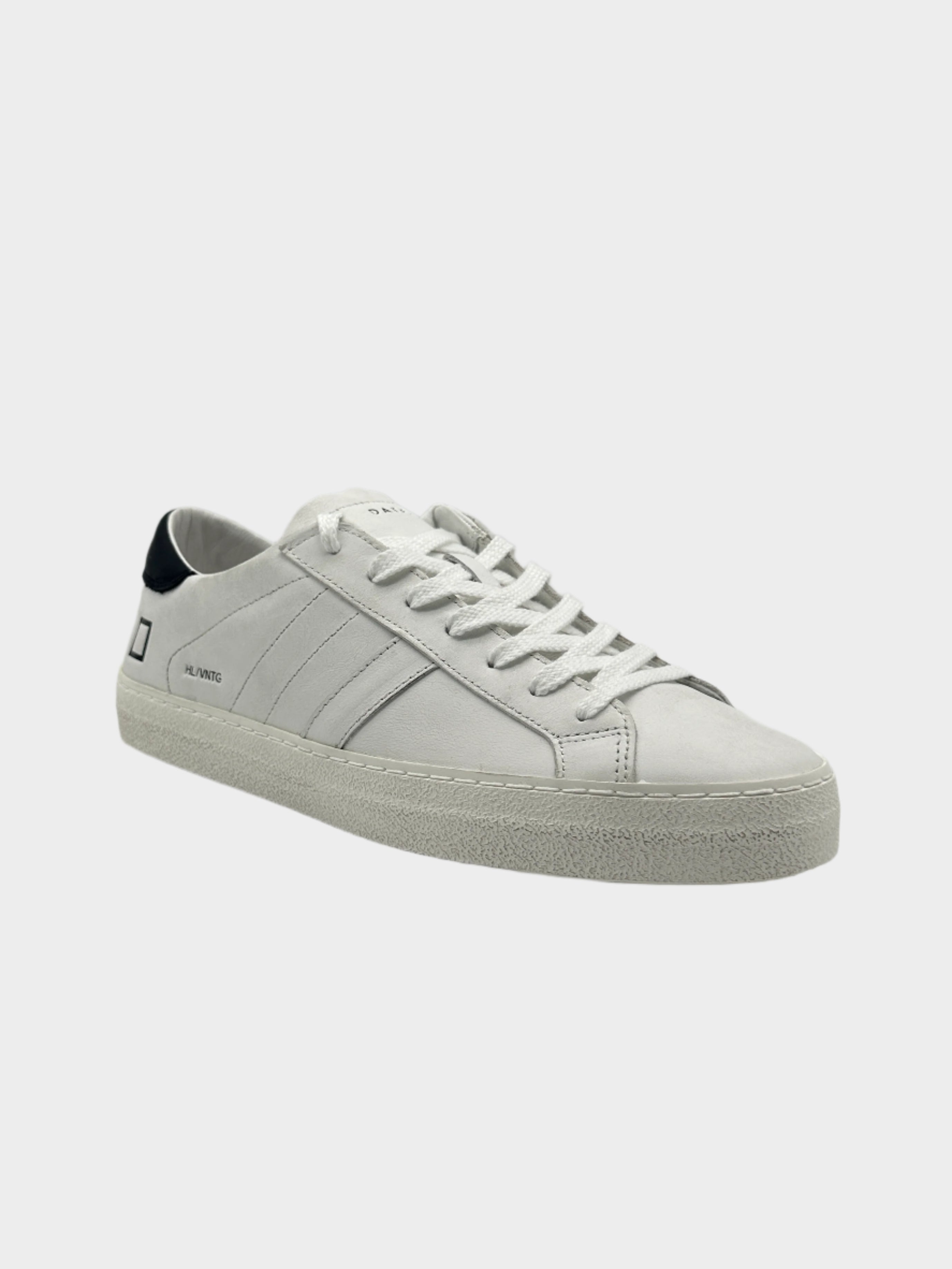 Sneakers Hill Low Vintage Calf White-Black In Pelle Bianco Nera
