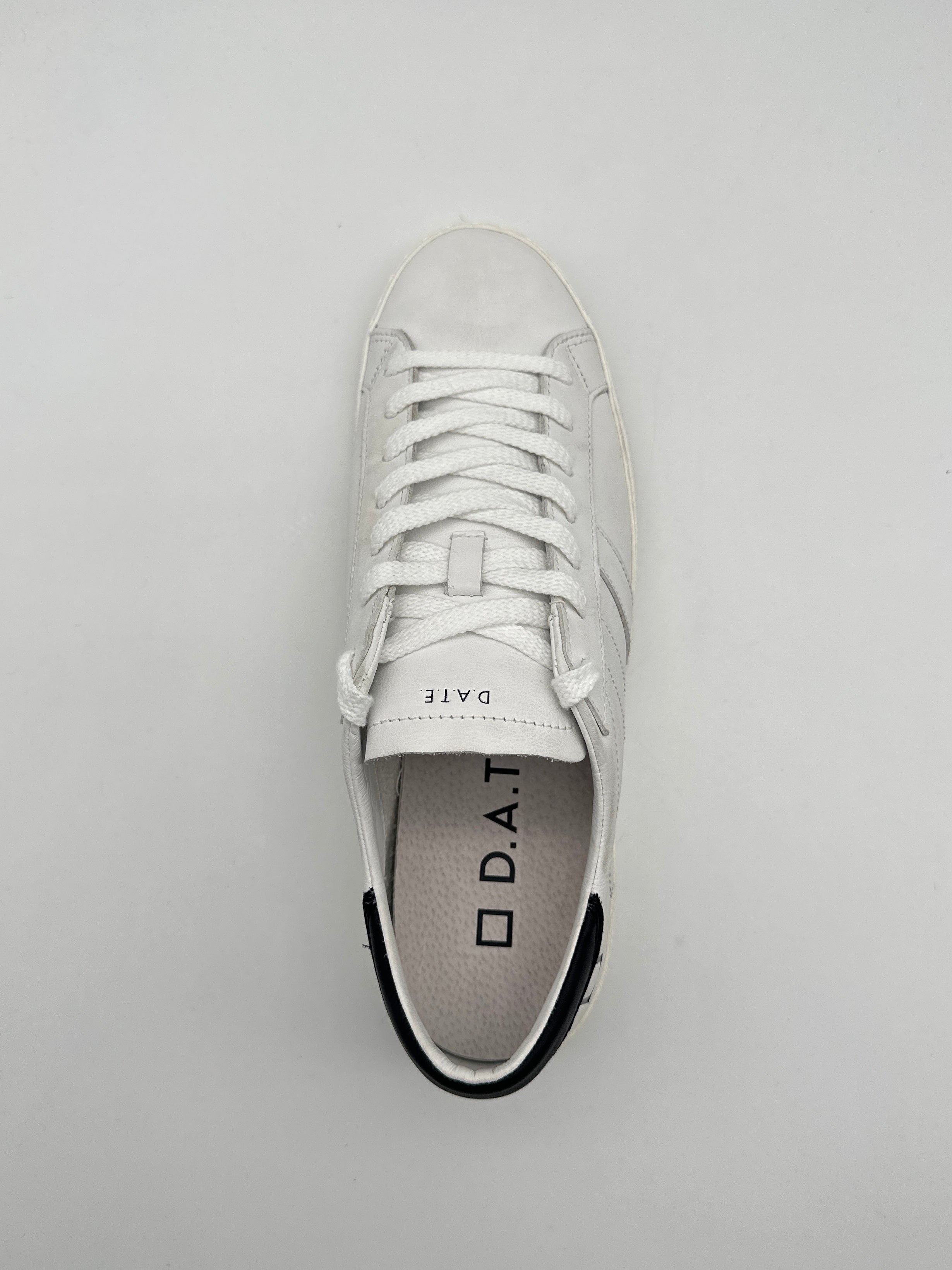 Sneakers Hill Low Vintage Calf White-Black In Pelle Bianco Nera