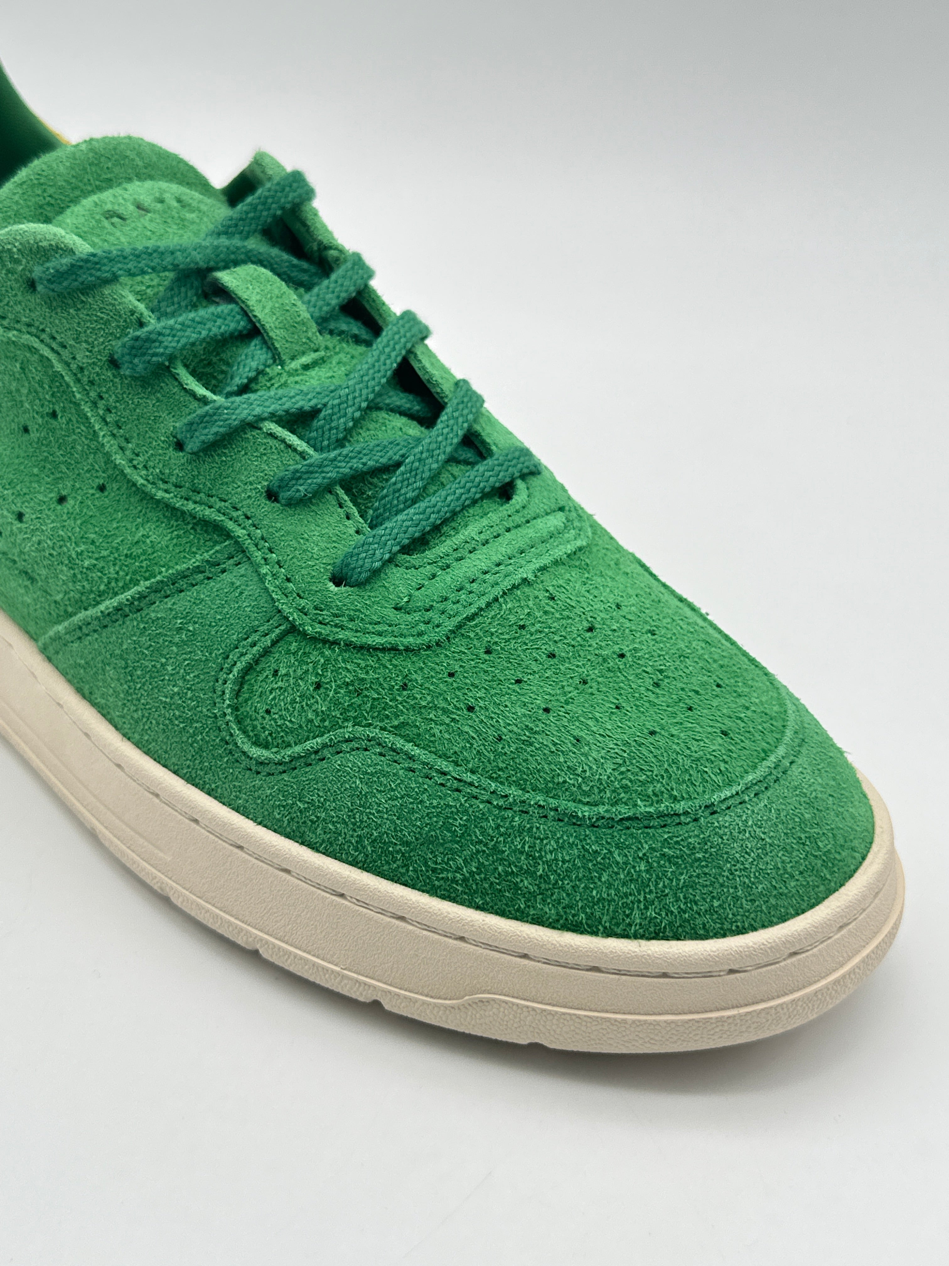 Sneakers Court 2.0 Colored Green In Pelle E Camoscio
