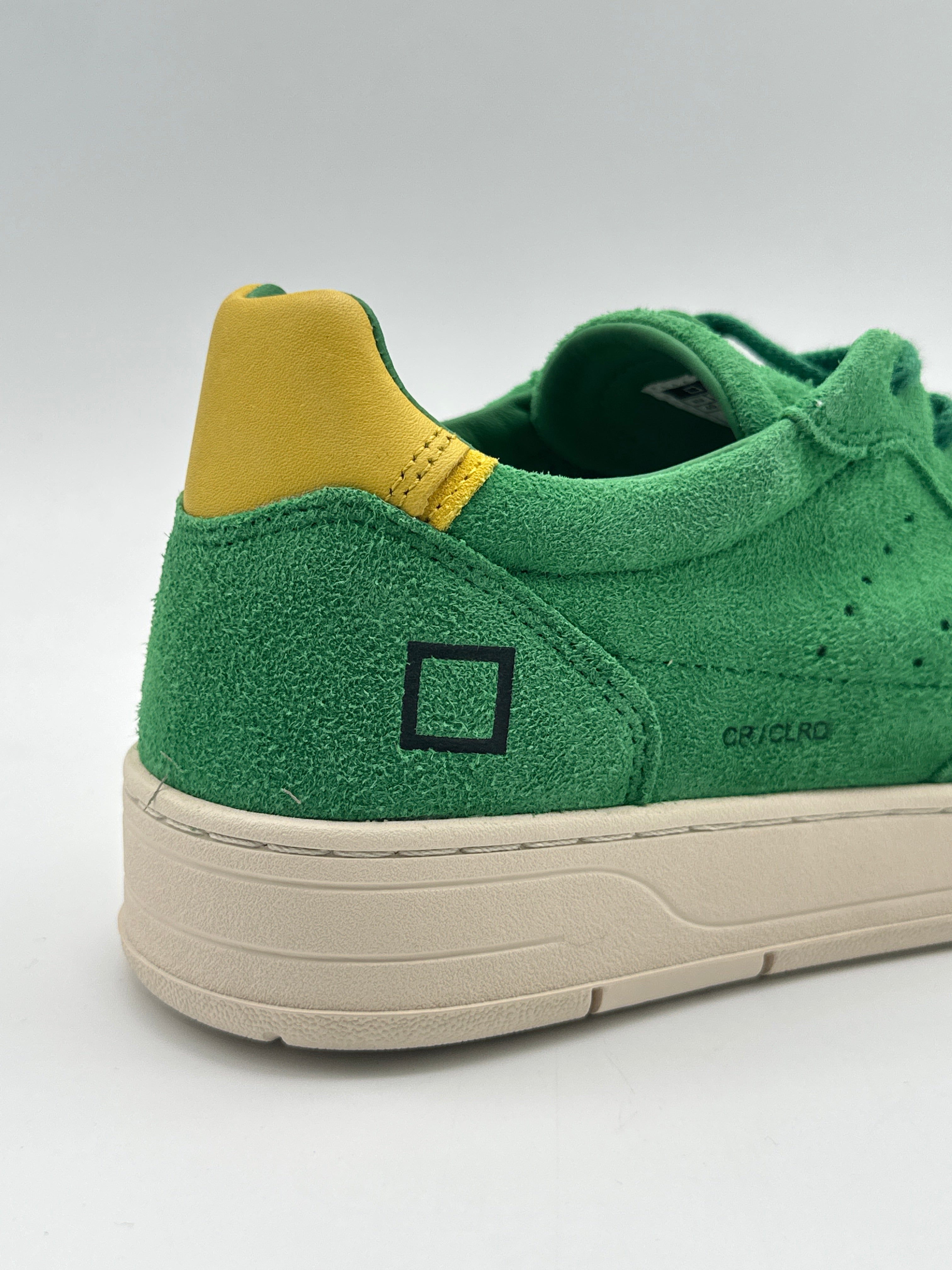 Sneakers Court 2.0 Colored Green In Pelle E Camoscio