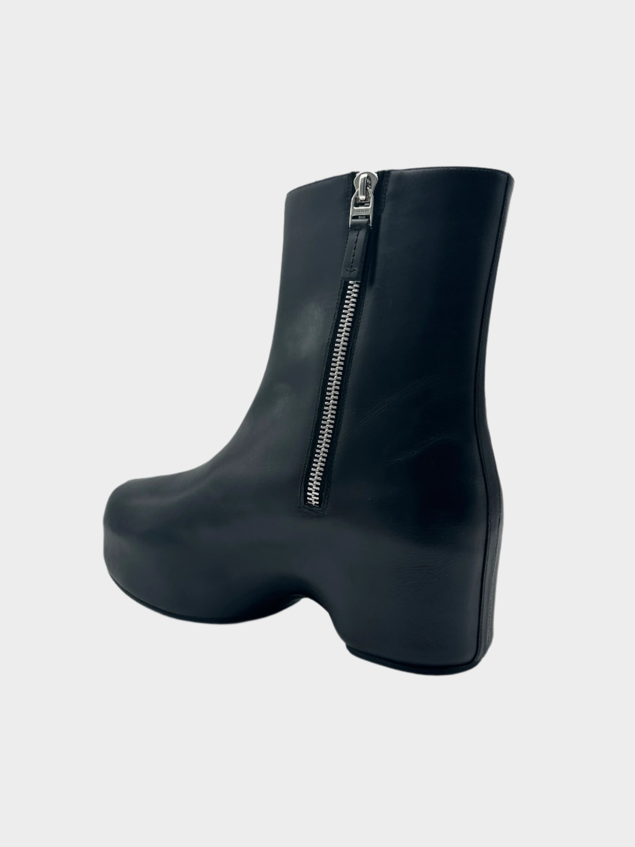 Givenchy Black Chunky Sole Leather Ankle Boots