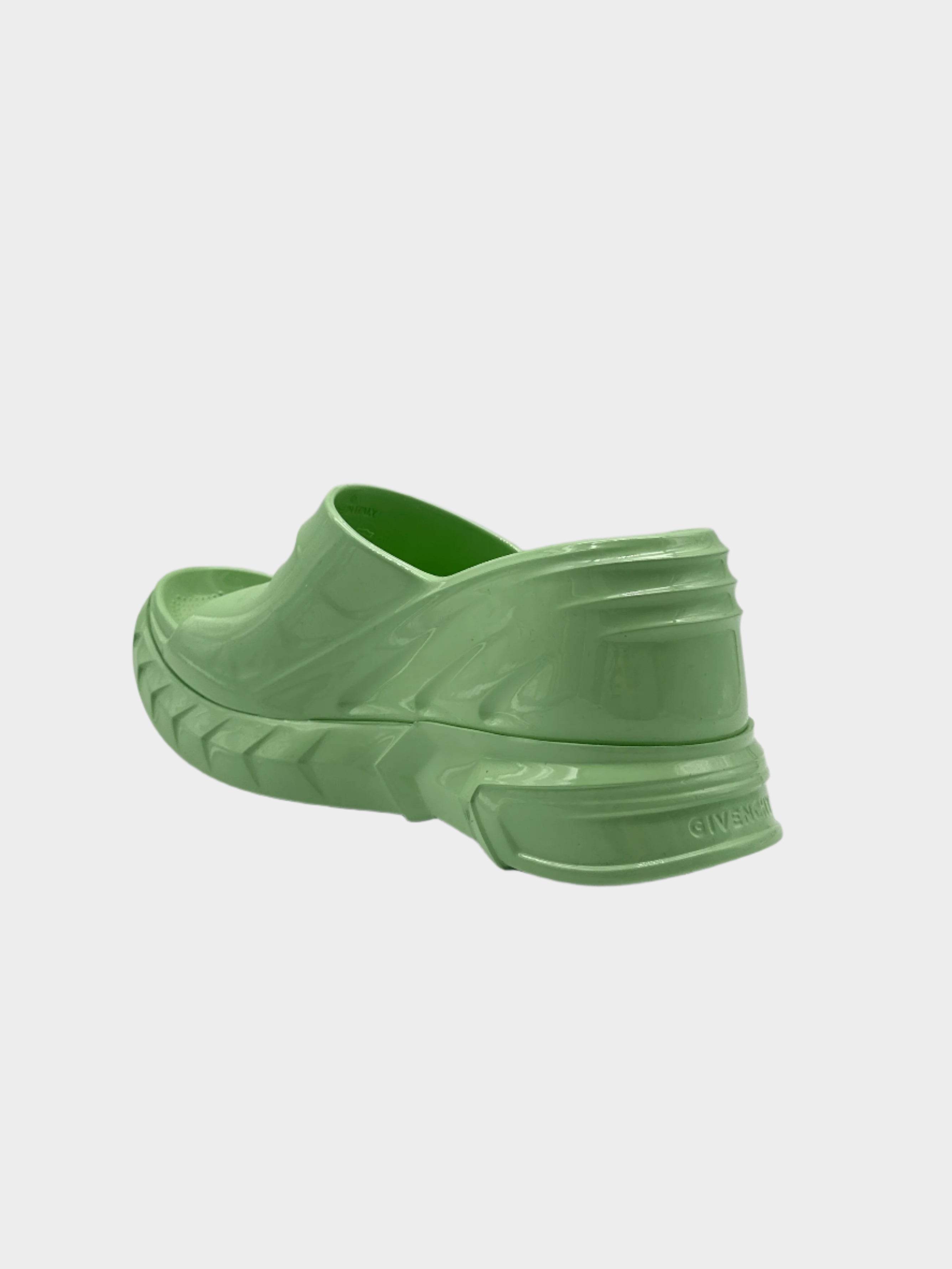 Marshmallow Pistachio Green Wedge Sandals