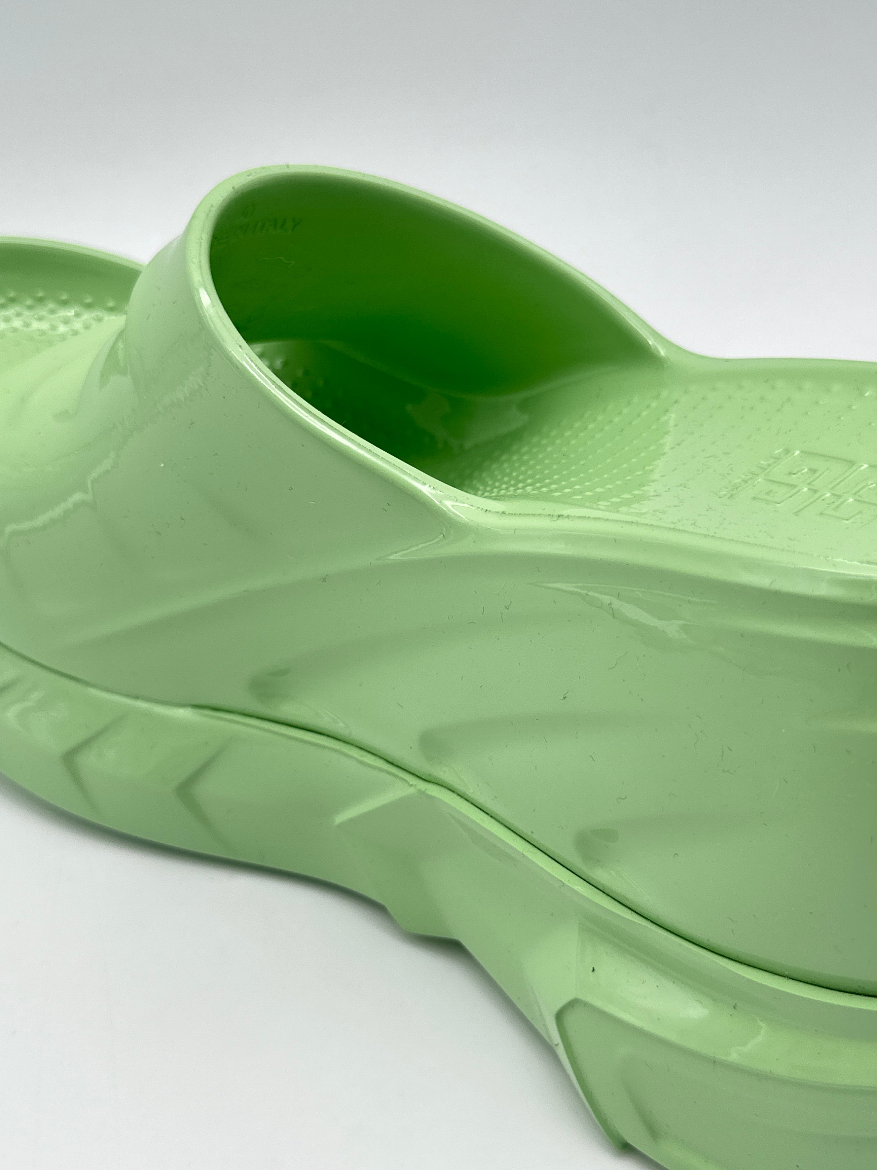 Marshmallow Pistachio Green Wedge Sandals