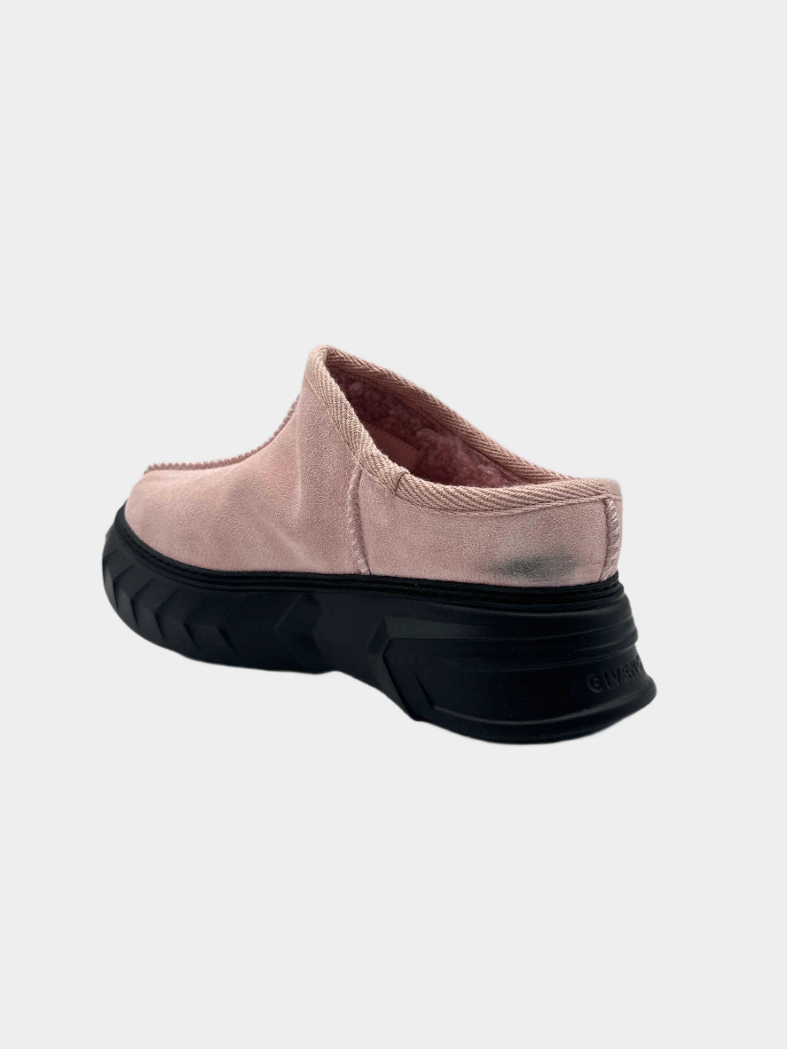 Suede Clogs With Fleece Lining
