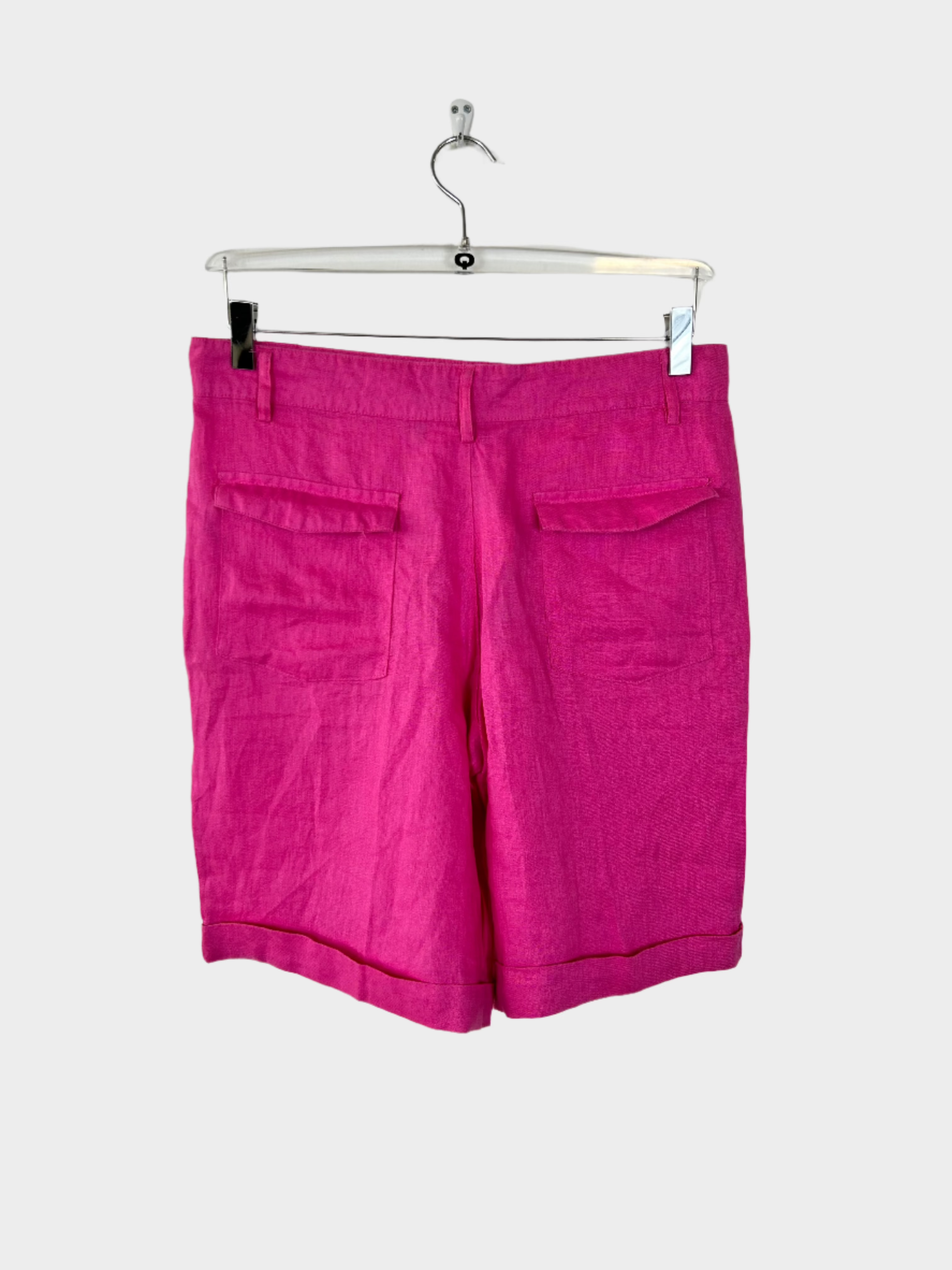 Pink Linen Shorts