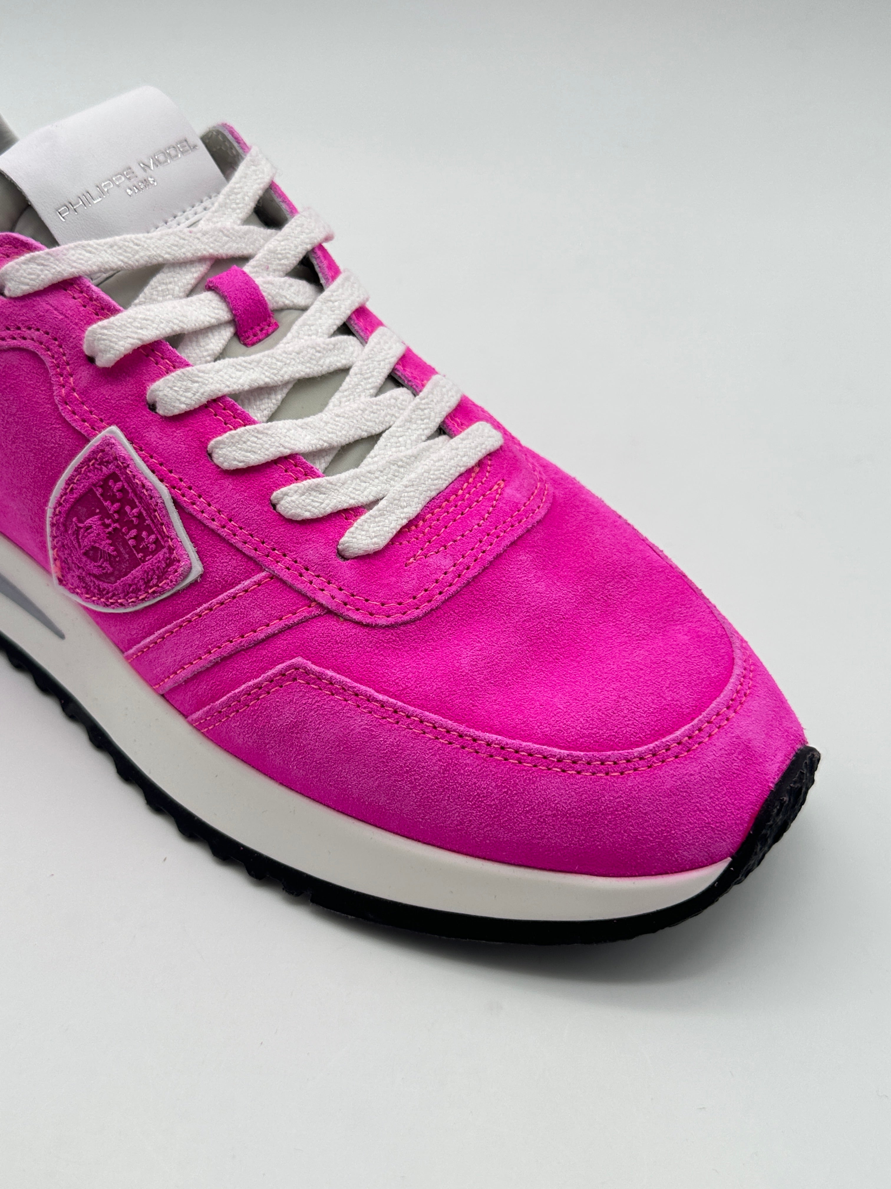 Tropez 2.1 Donna In Suede Lavato Neon Fucsia