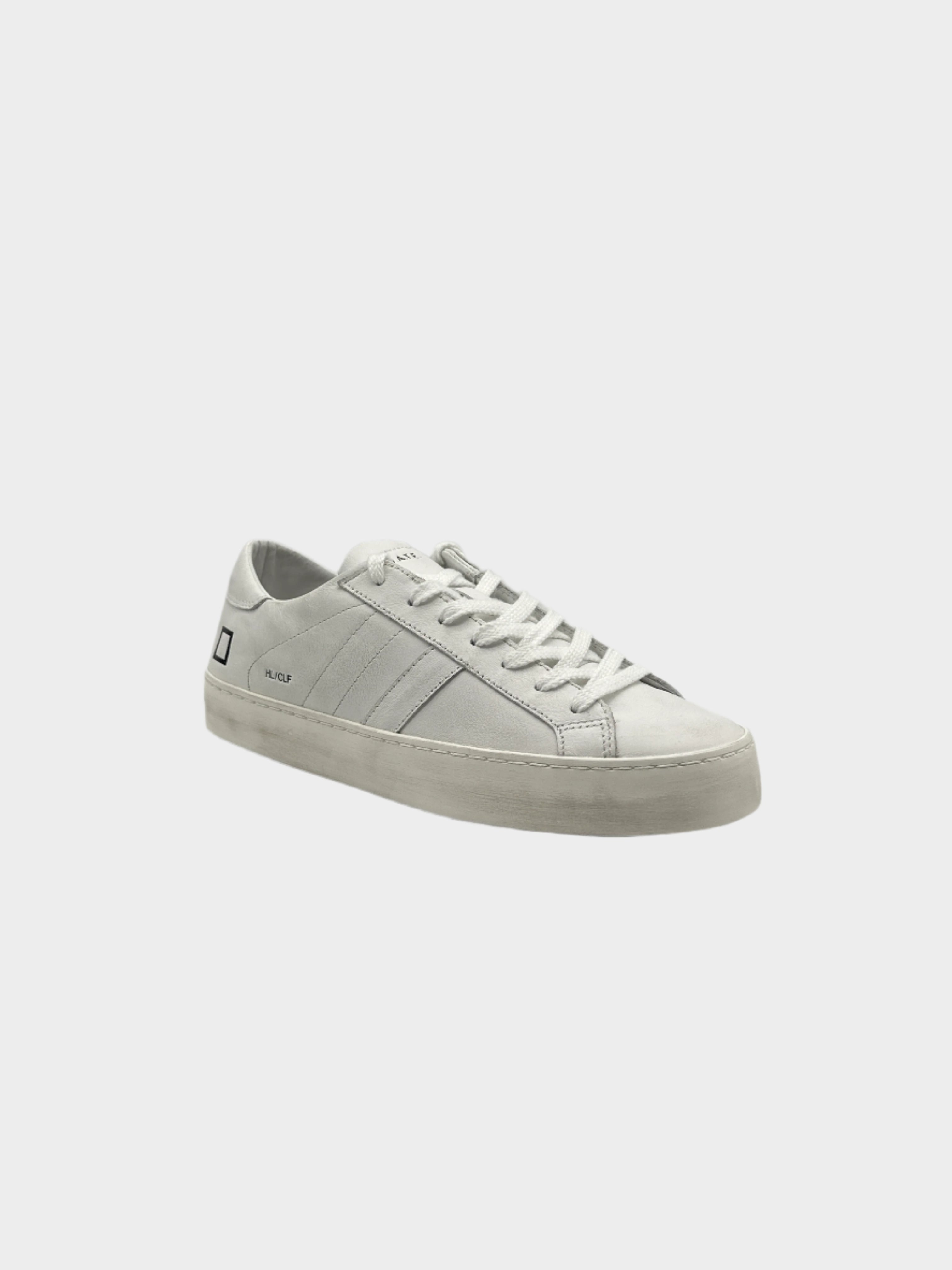 Sneakers Hill Low Calf White In Pelle Bianca