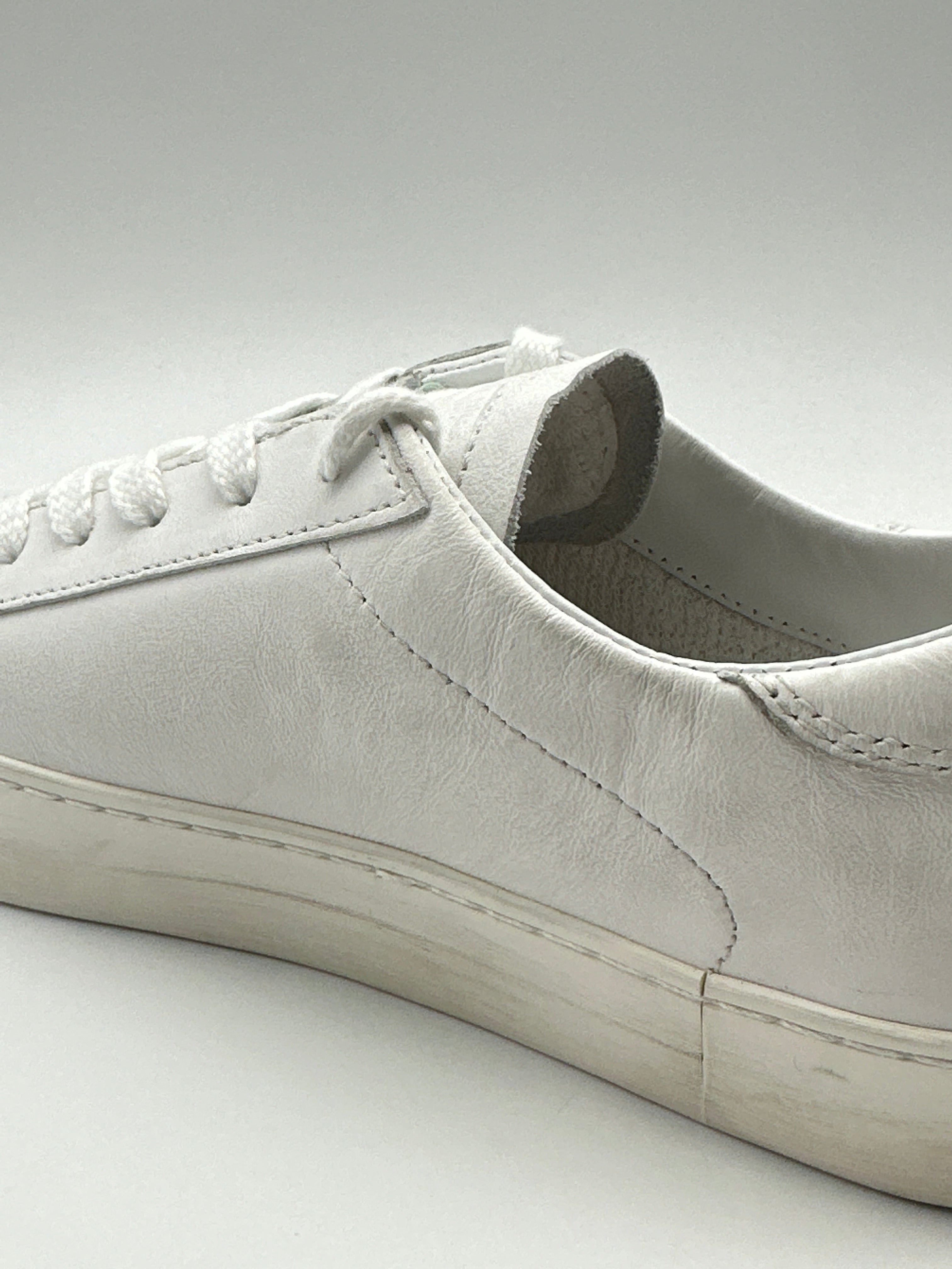 Sneakers Hill Low Calf White In Pelle Bianca