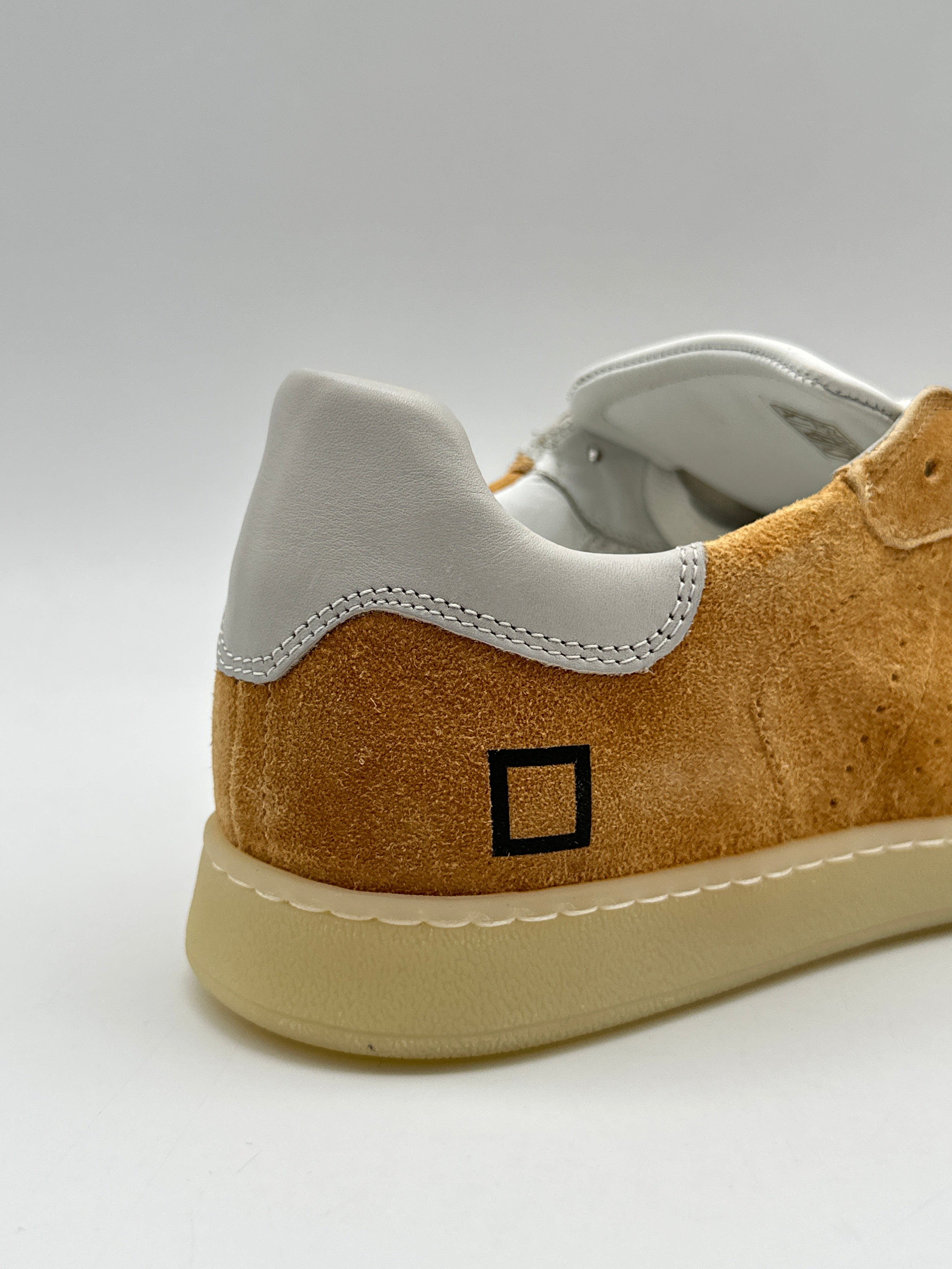 Sneakers Sporty Low Powder Orange In Pelle E Suede