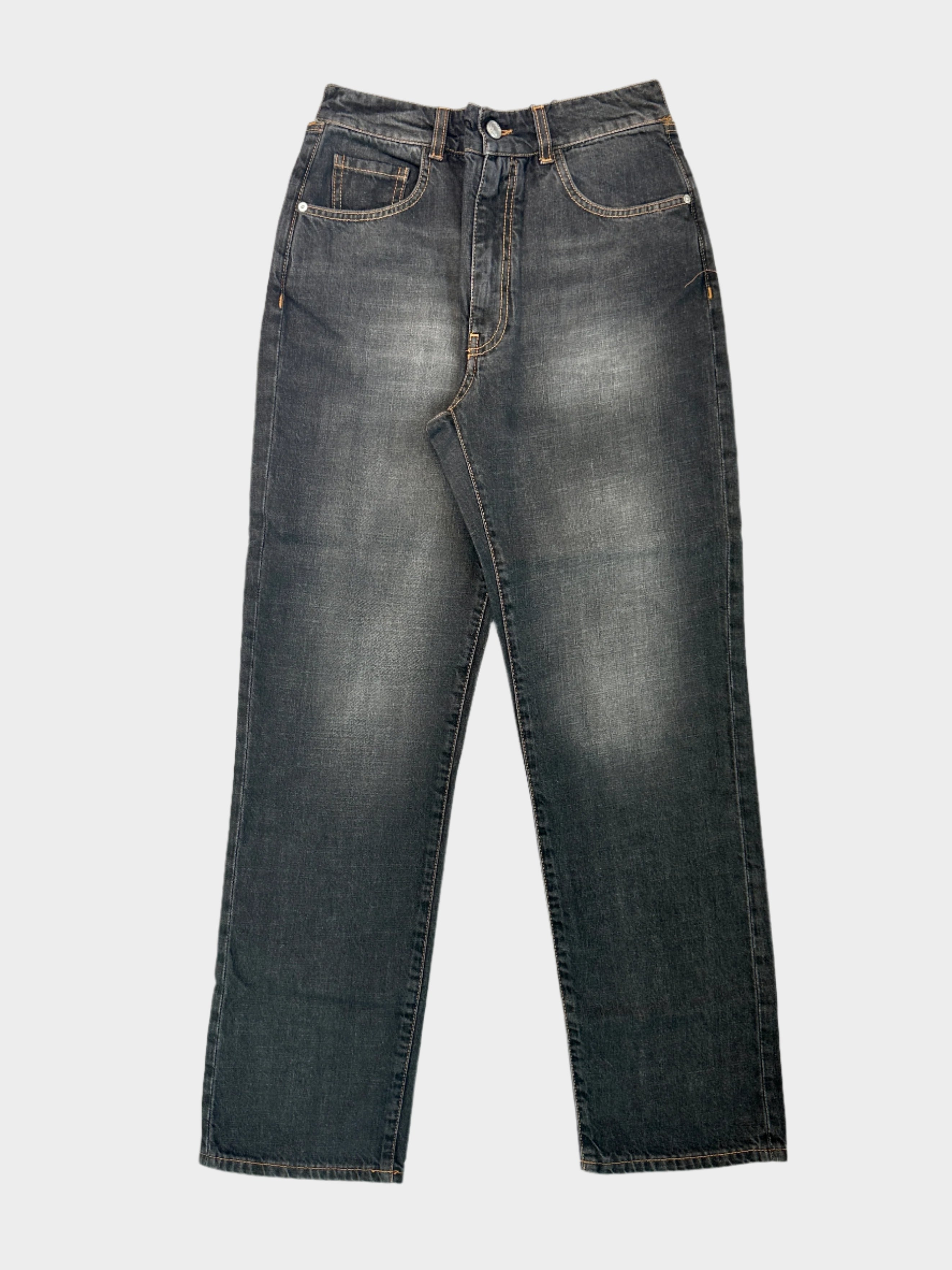 GCDS, jeans denim nero, chocker gioiello, jeans con logo, moda streetwear