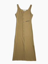 Brown Ribbed Long Dress -  | dBlank