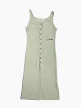 Long Green Ribbed Dress -  | dBlank