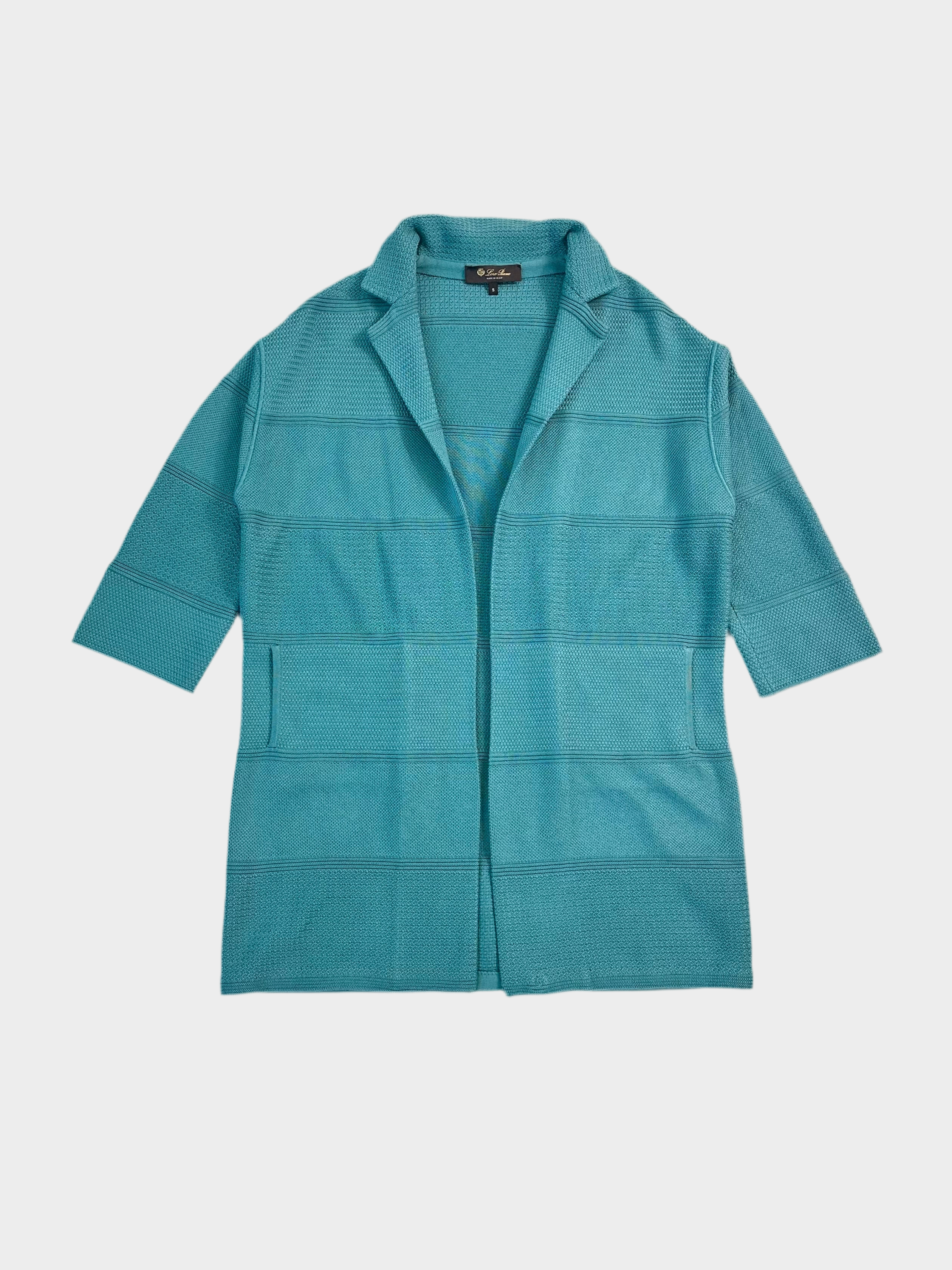 Loro Piana, maglia uomo, seta e cotone, maniche 3/4, maglia aperta, abbigliamento di lusso, stile elegante casual, Qlhype