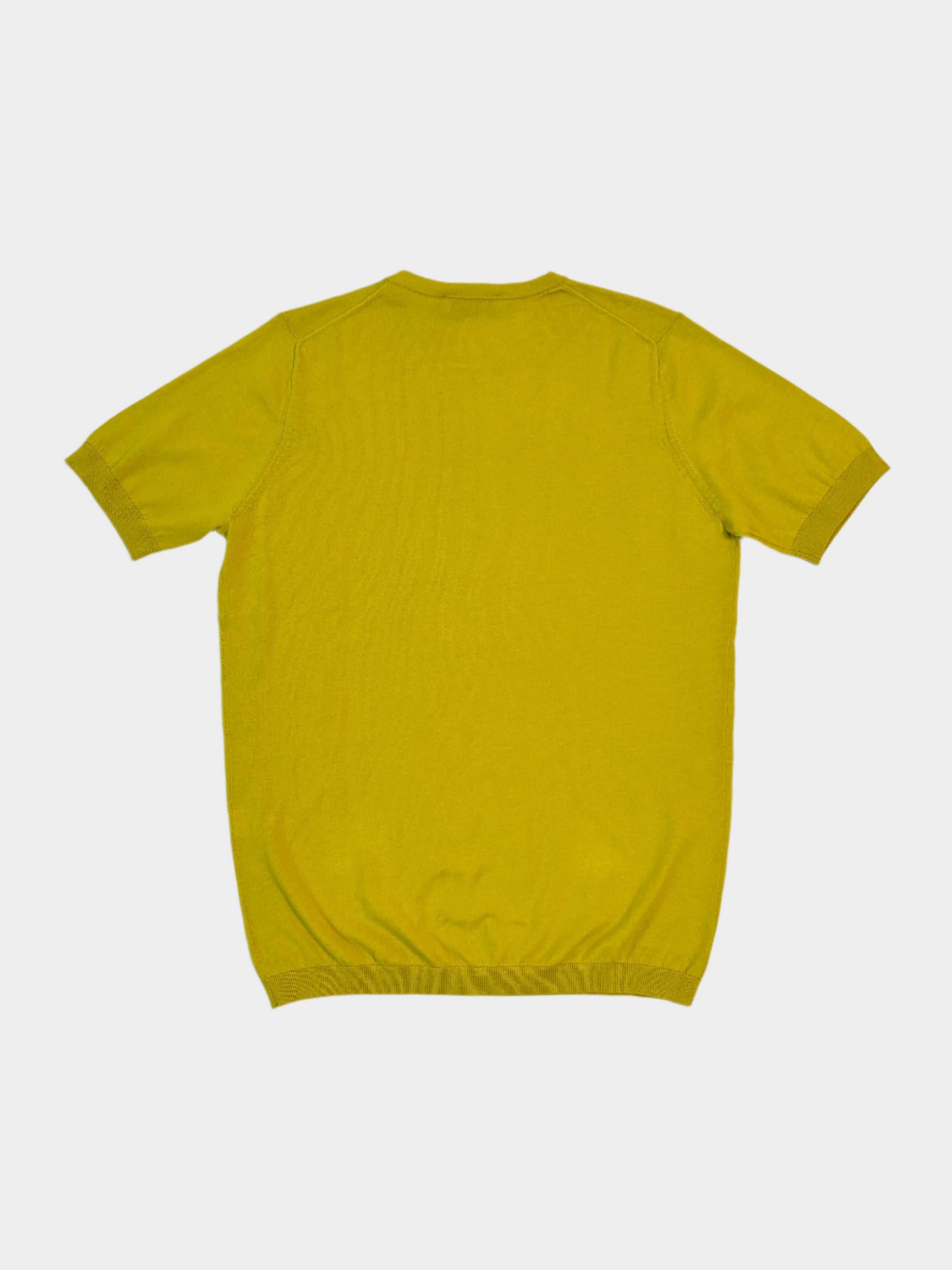 Laneus, maglia gialla, maglia estiva, maglia maniche corte, made in Italy, moda uomo