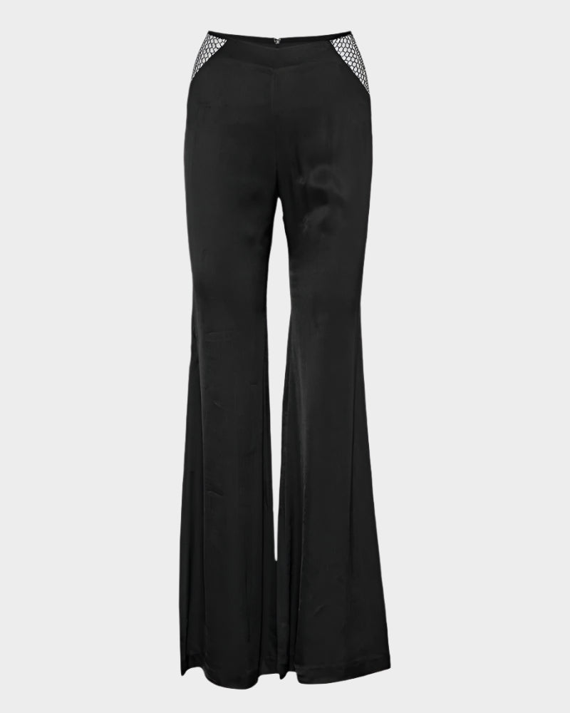 Mid Waist Flared Pants