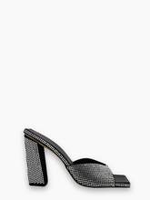 Mule Nere Con Cristalli - Nero | Qlhype