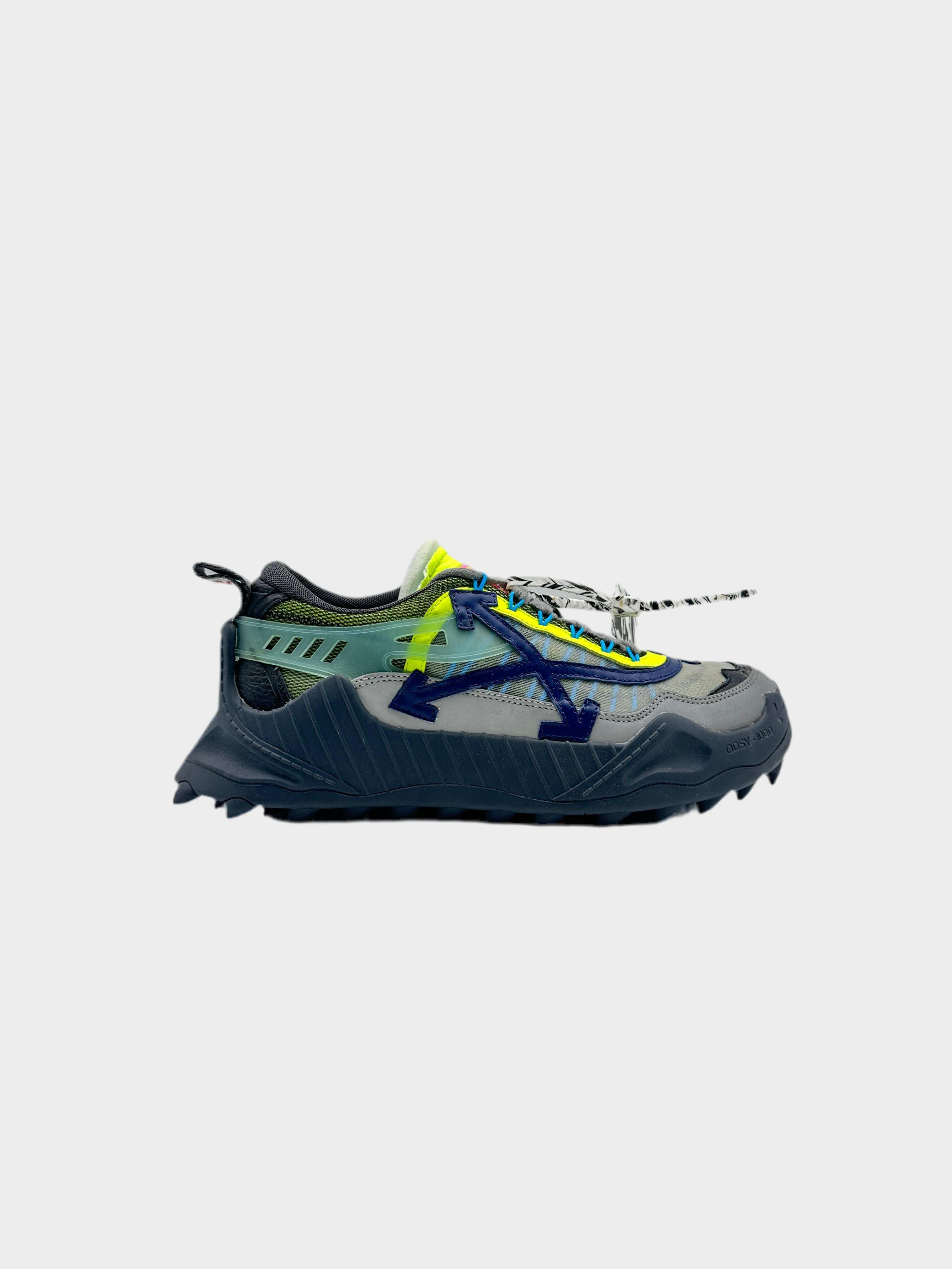Off-White, ODSY-1000, sneakers chunky, black purple, scarpe uomo, trail style, streetwear tecnico, Qlhype
