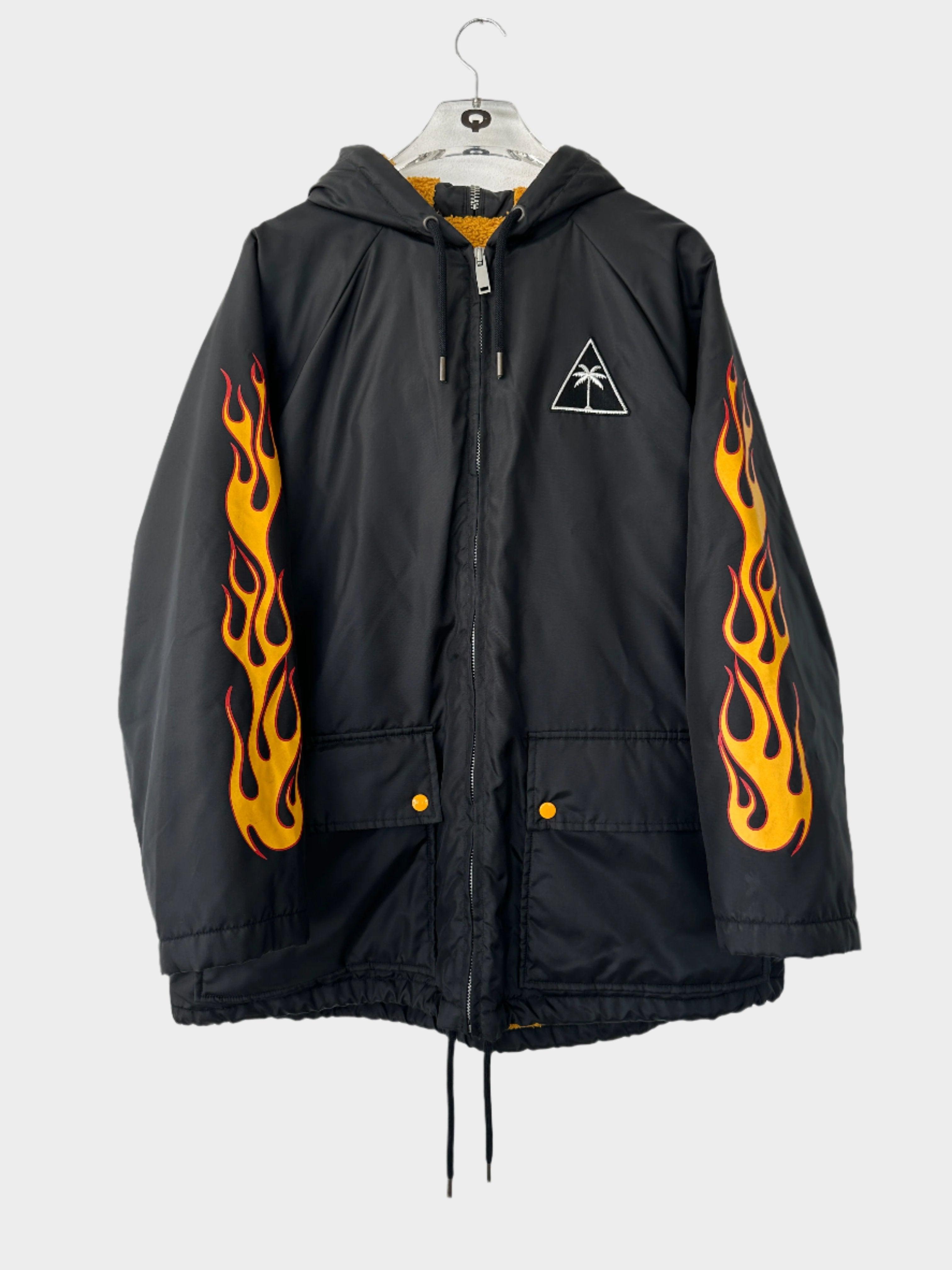 Padded Jacket With Flames