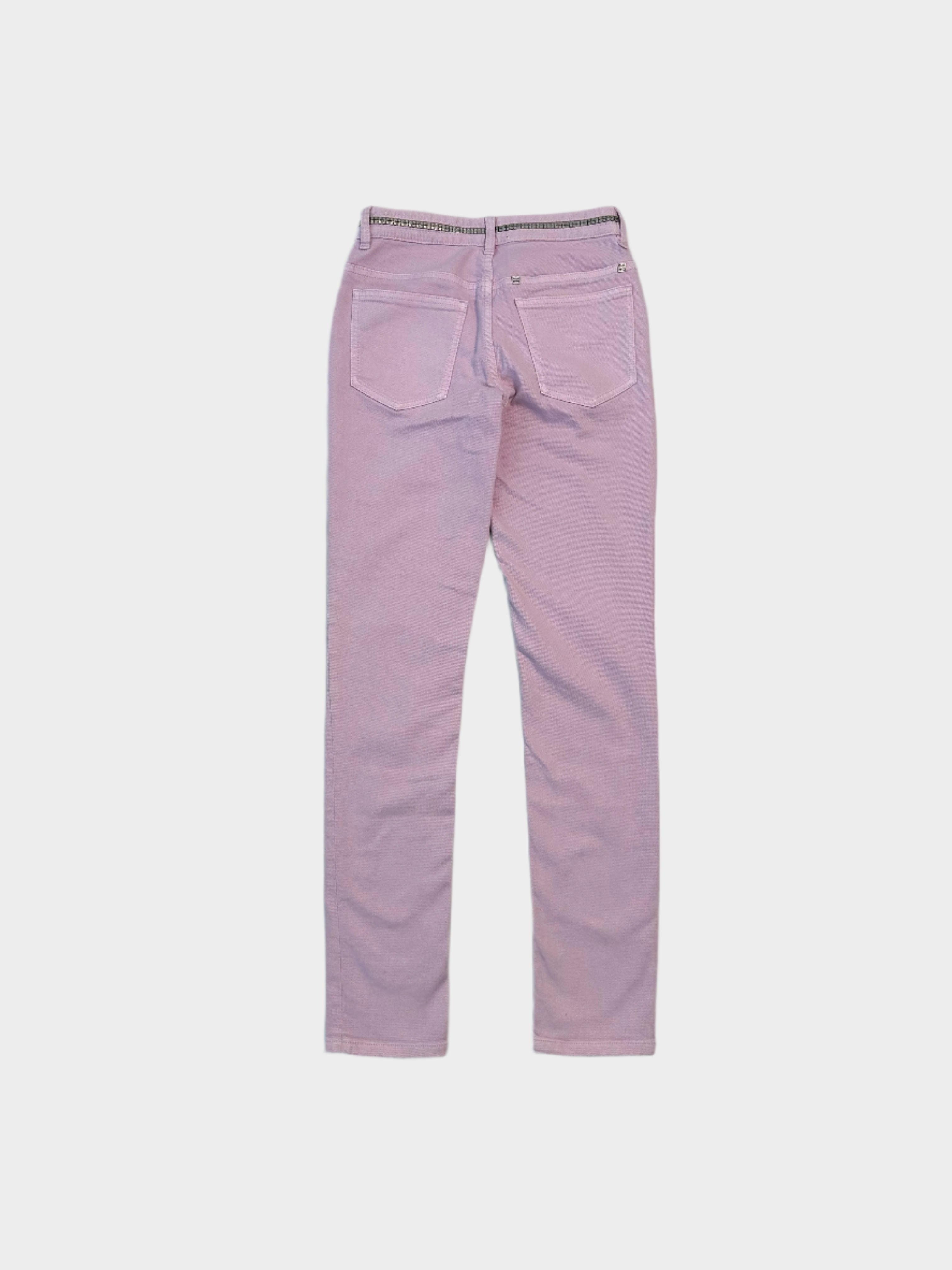 Givenchy, pantalone lilla, pantaloni donna, moda di lusso, dettagli metallici