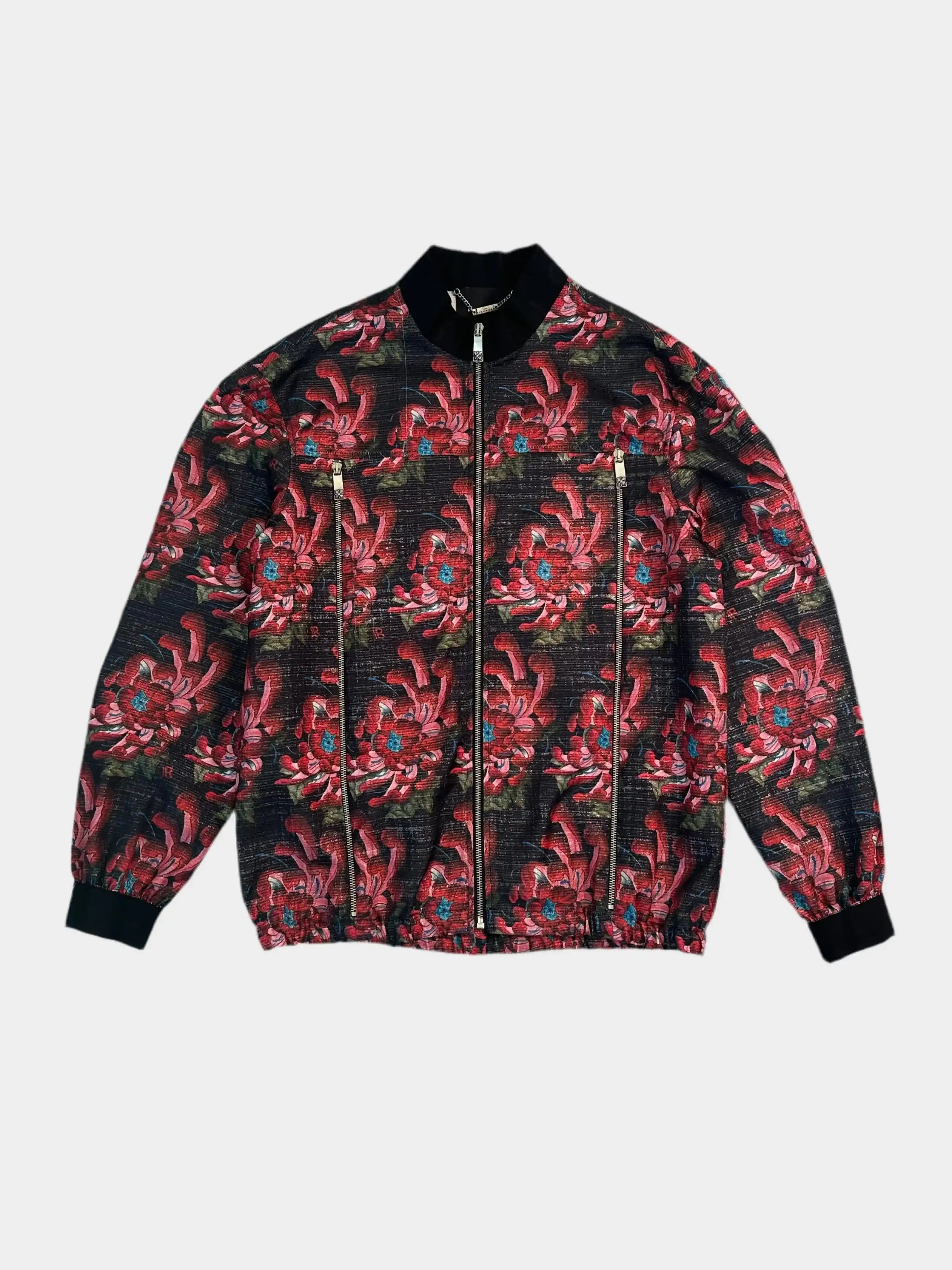Richmond, giacca bomber uomo, lurex floreale, bomber leggero uomo, giacca fantasia, outerwear primavera, moda uomo streetwear, Qlhype