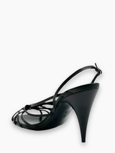 Sandali Neri con Punta Aperta e Nodo al Centro -  | dBlank