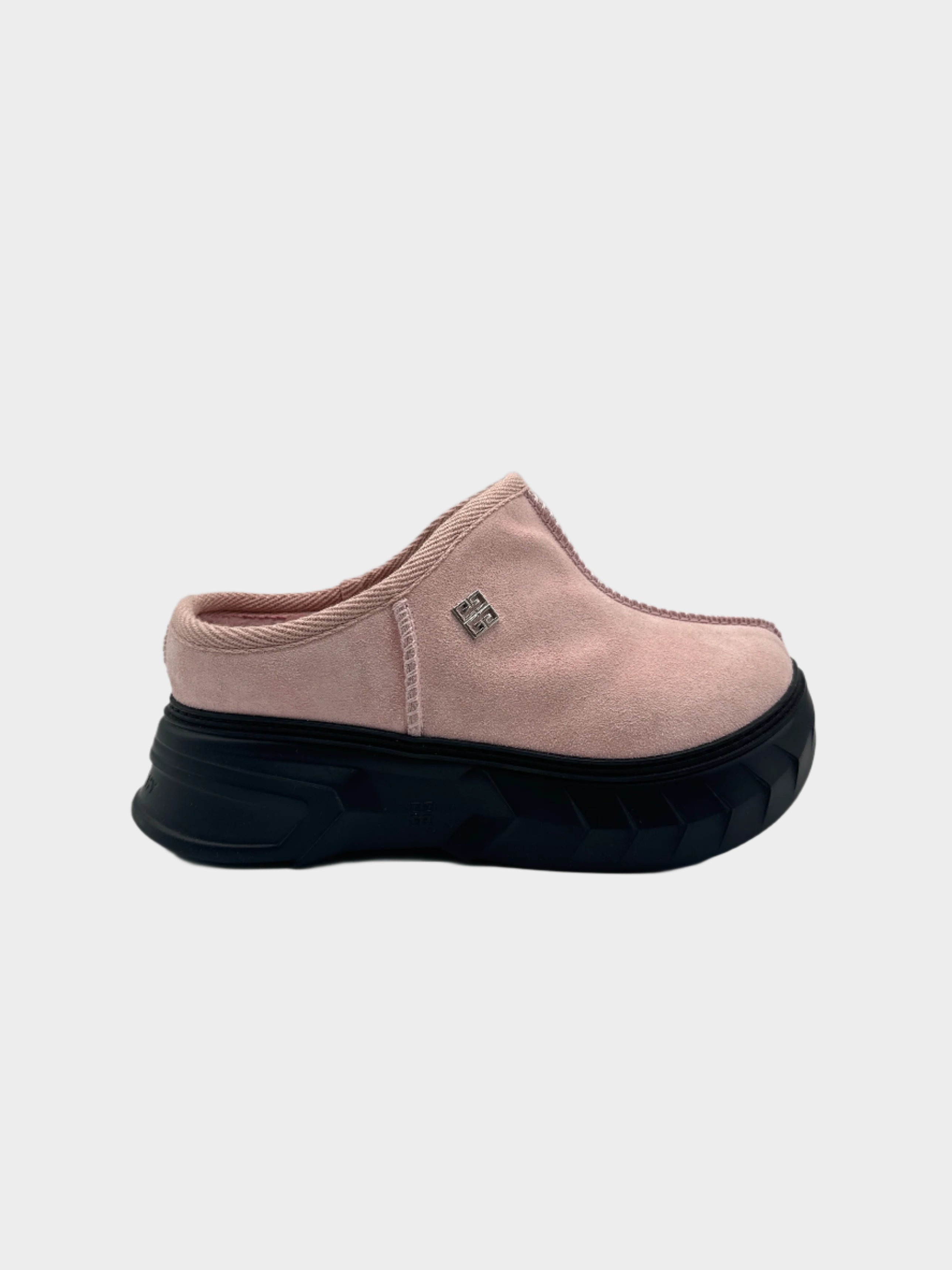 sabot Givenchy, sabot in pelle scamosciata, sabot con fodera in pile, scarpe Givenchy donna, calzature Givenchy eleganti
