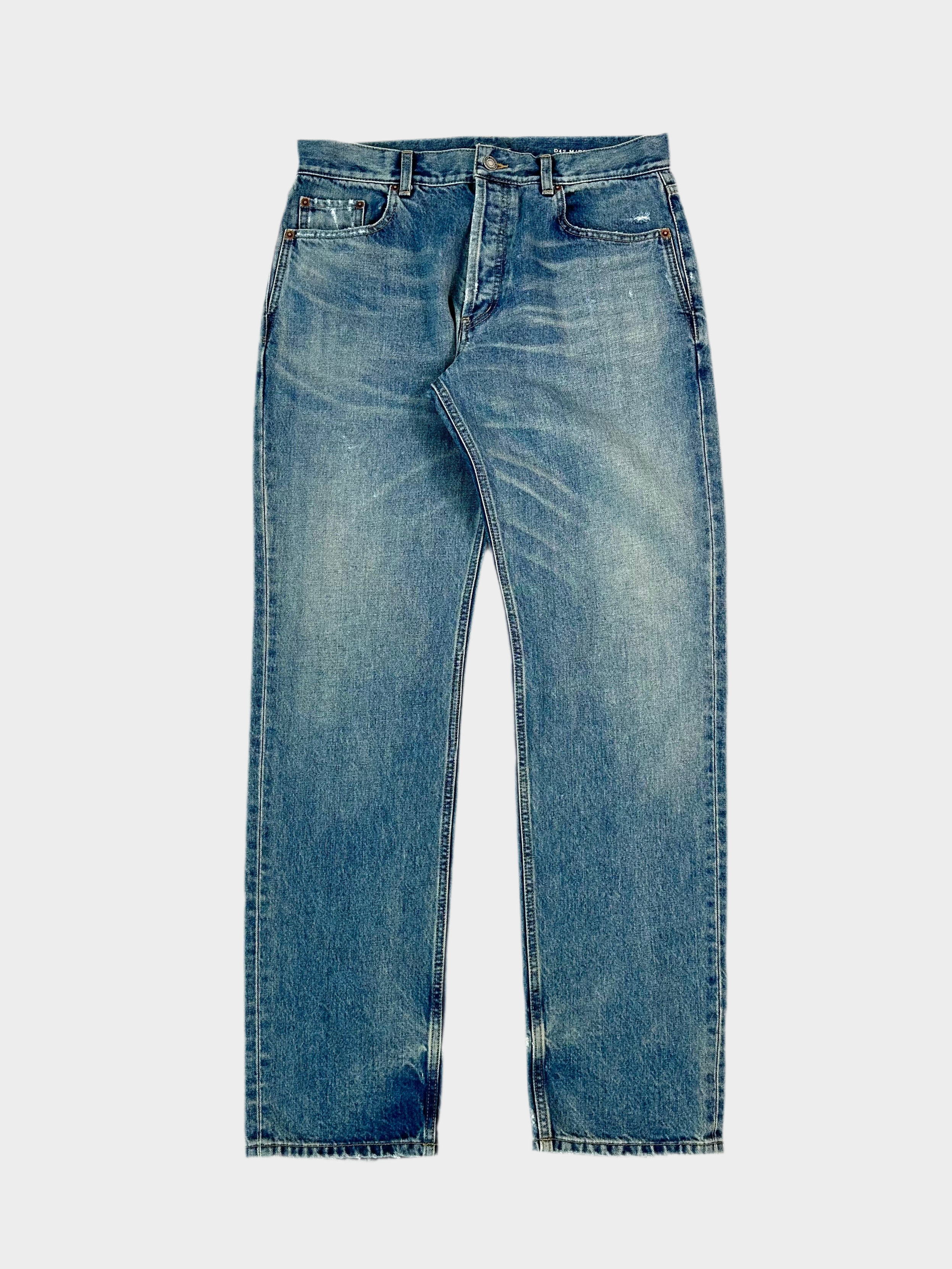 Saint Laurent, jeans uomo, regular fit, orlo sfilacciato, pantaloni denim, jeans eleganti uomo, stile minimal, Qlhype
