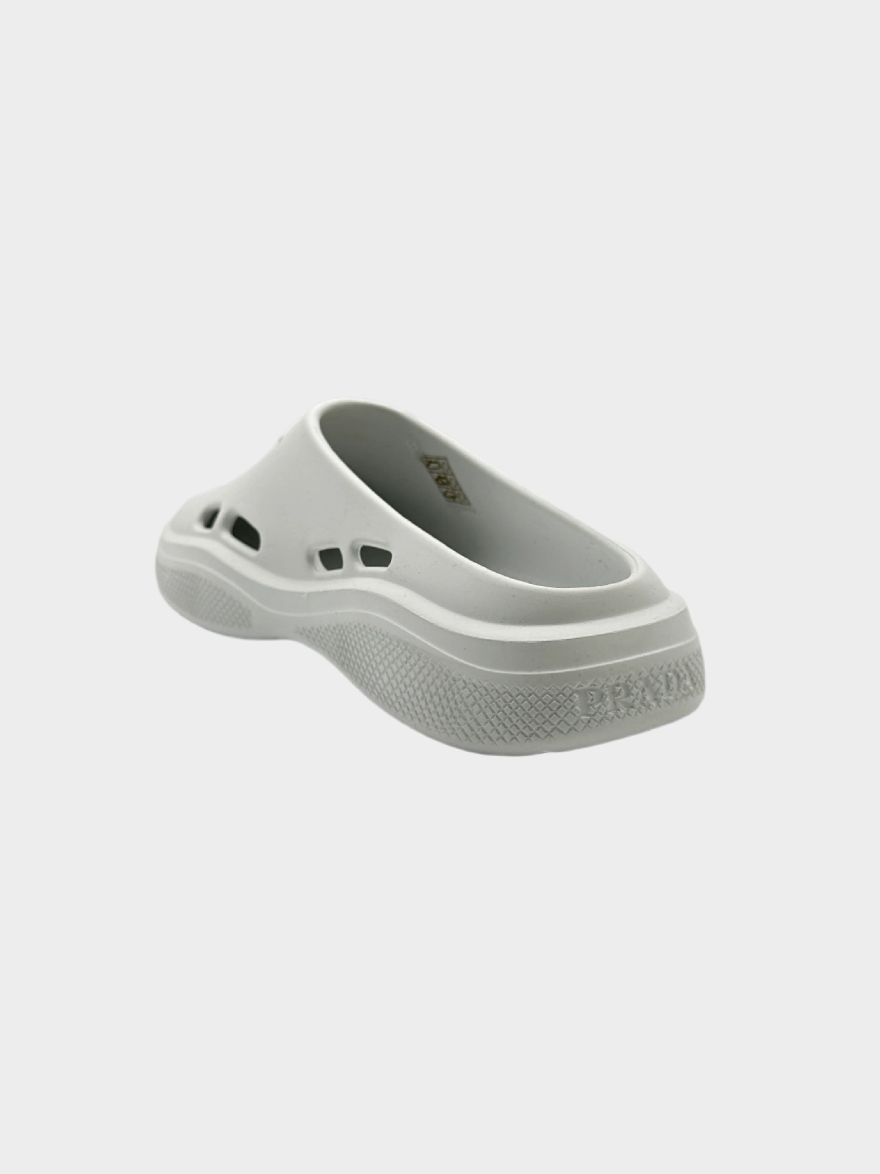 Low White Rubber Sandals