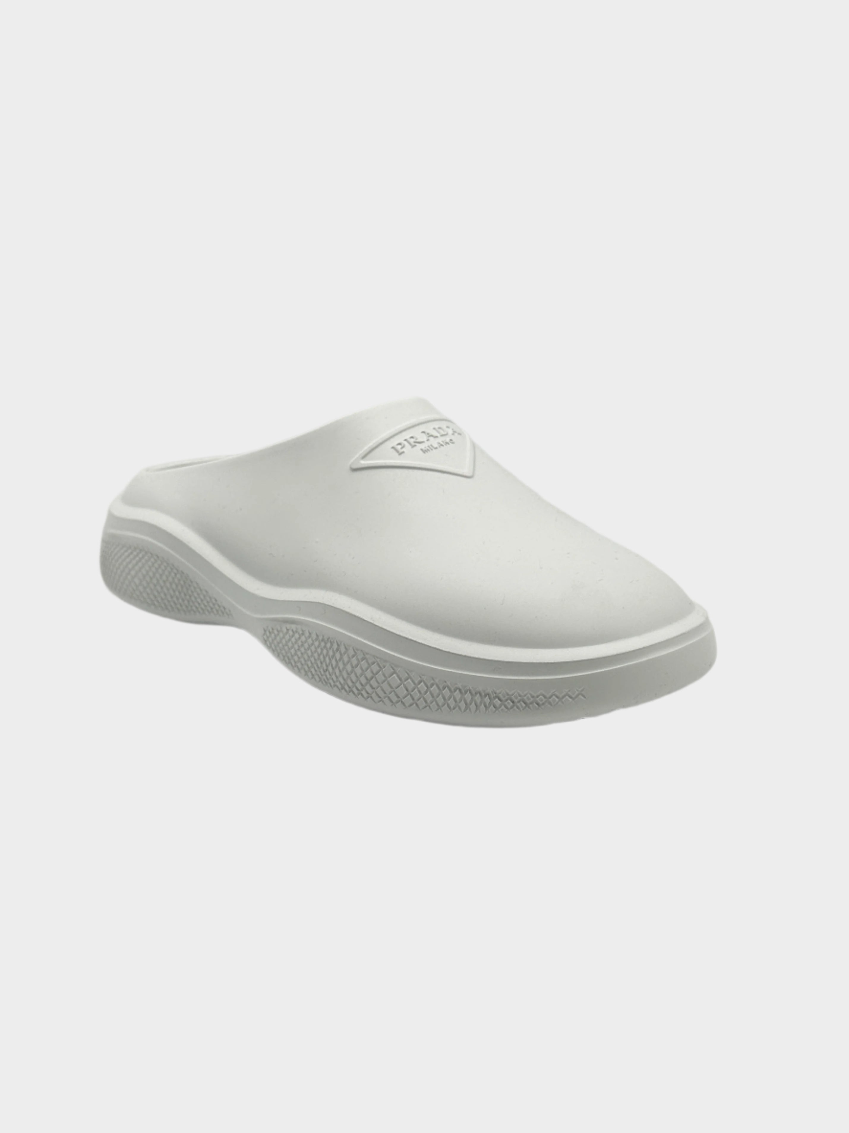 Low White Rubber Sandals